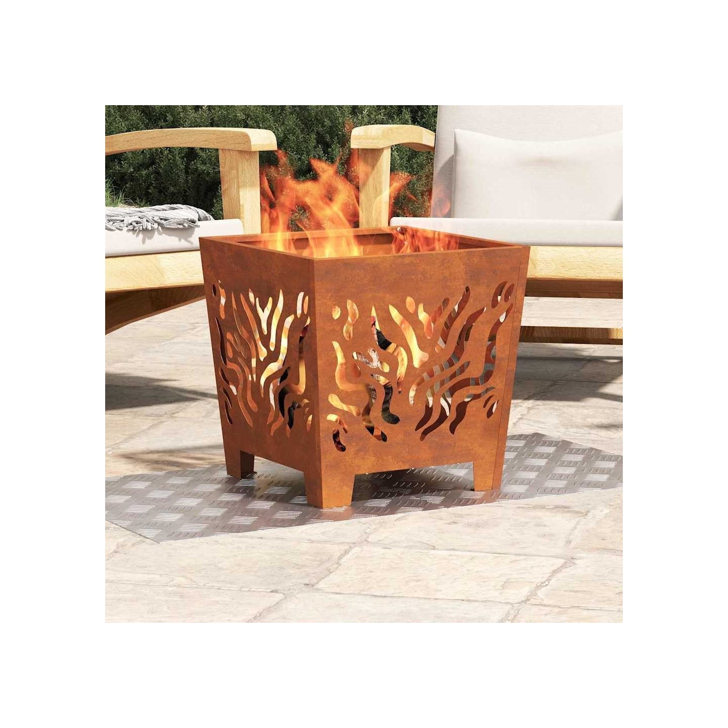 Nez de marche 2 pc 50 x 50 cm Argenté Aluminium Carré