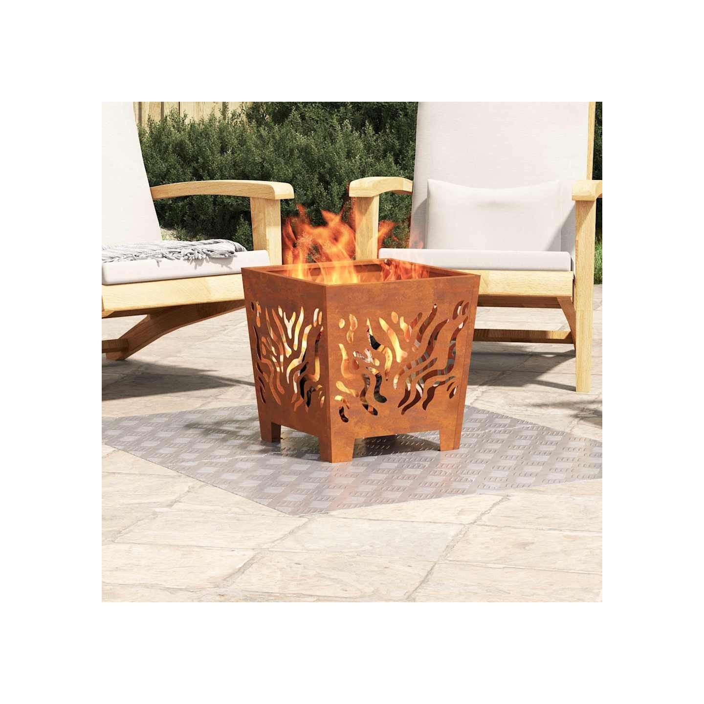 Nez de marche 4 pc 60 x 50 cm Argenté Aluminium Rectangulaire