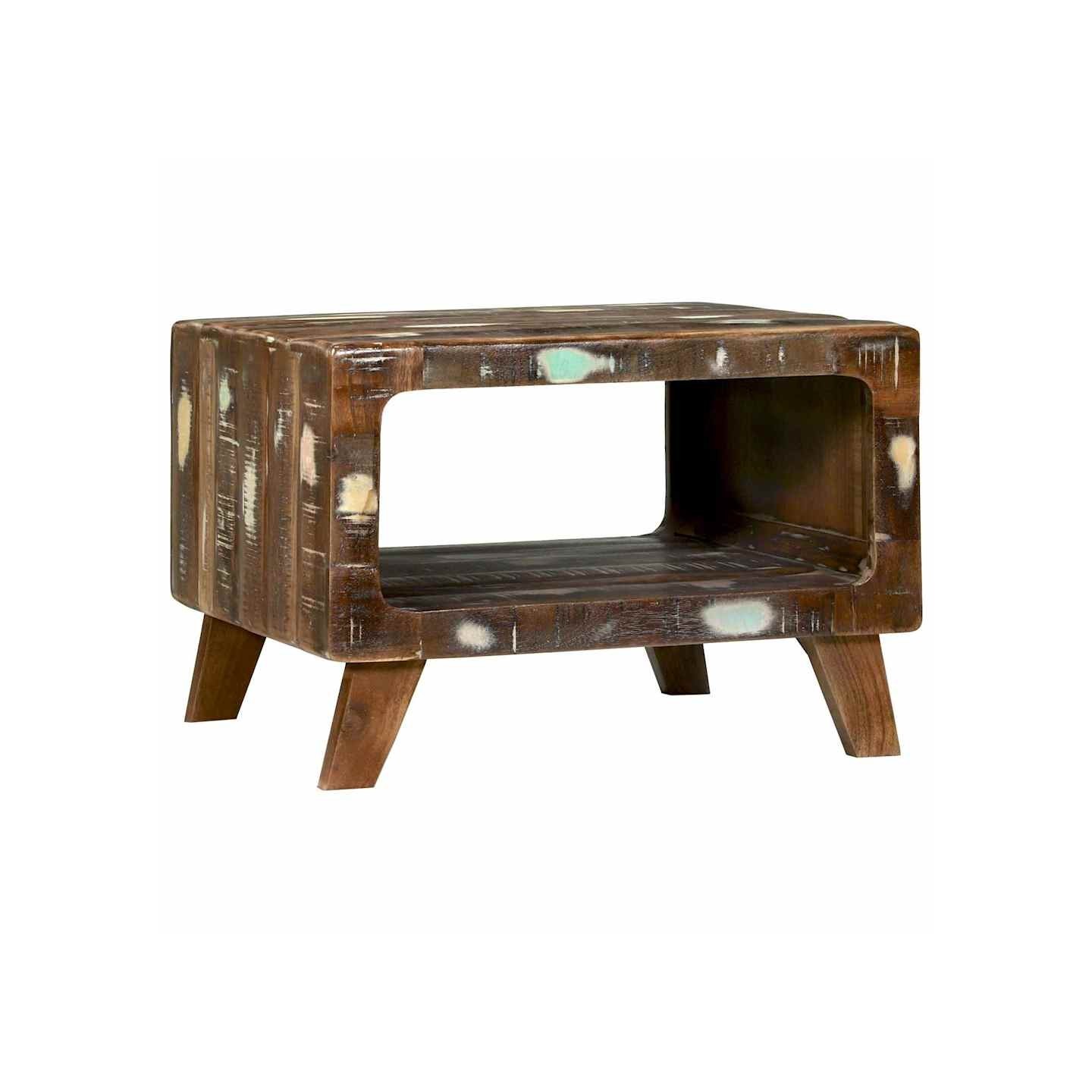 Table basse Multicolore 50 x 50 x 35 cm Bois Recyclé Solide