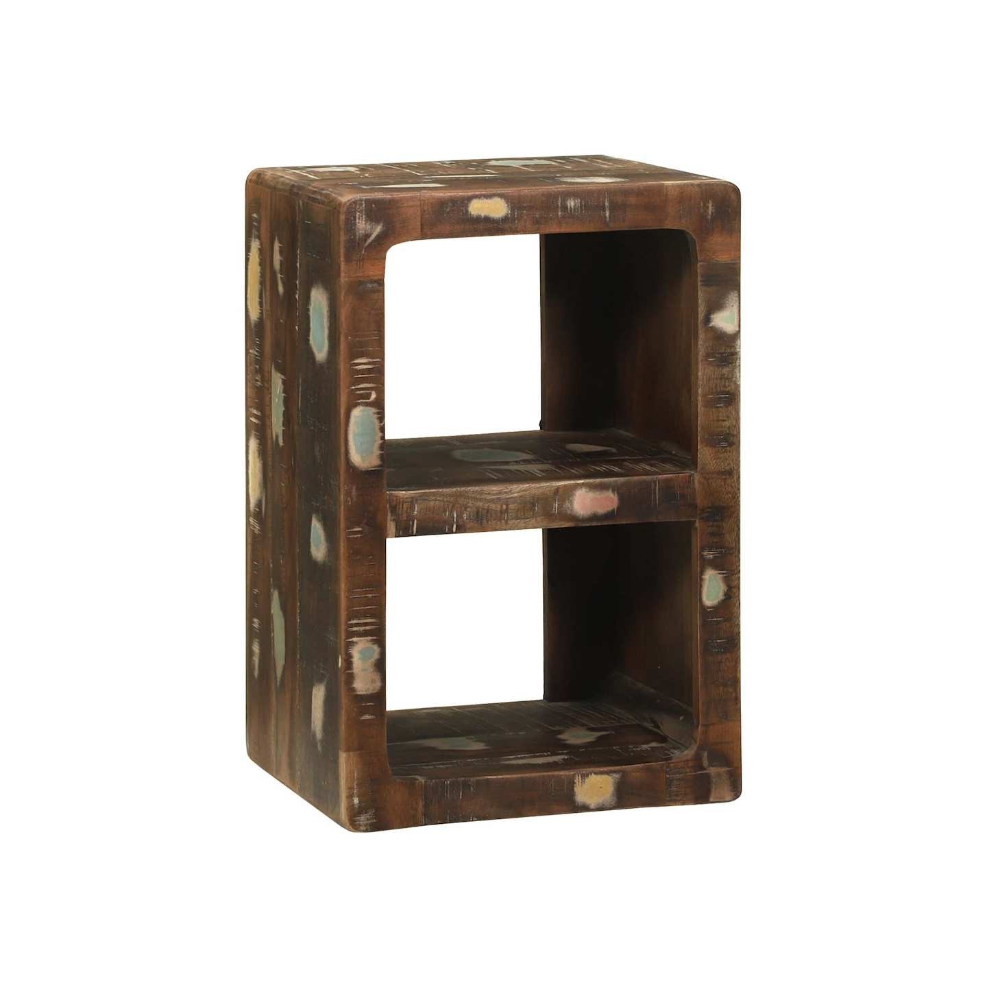 Meuble TV avec étagère Multicolore Bois massif de récupération