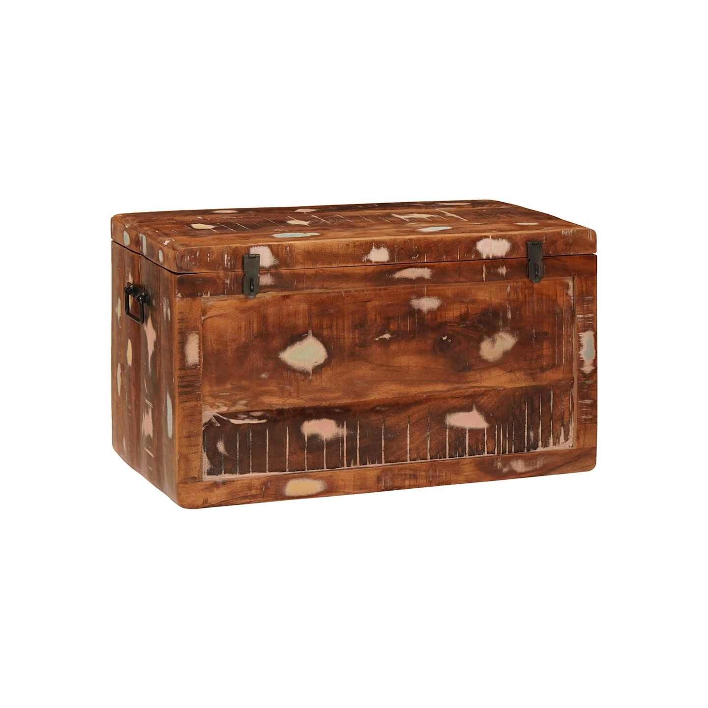 Boîte de rangement avec stockage Marron Bois de mangue massif