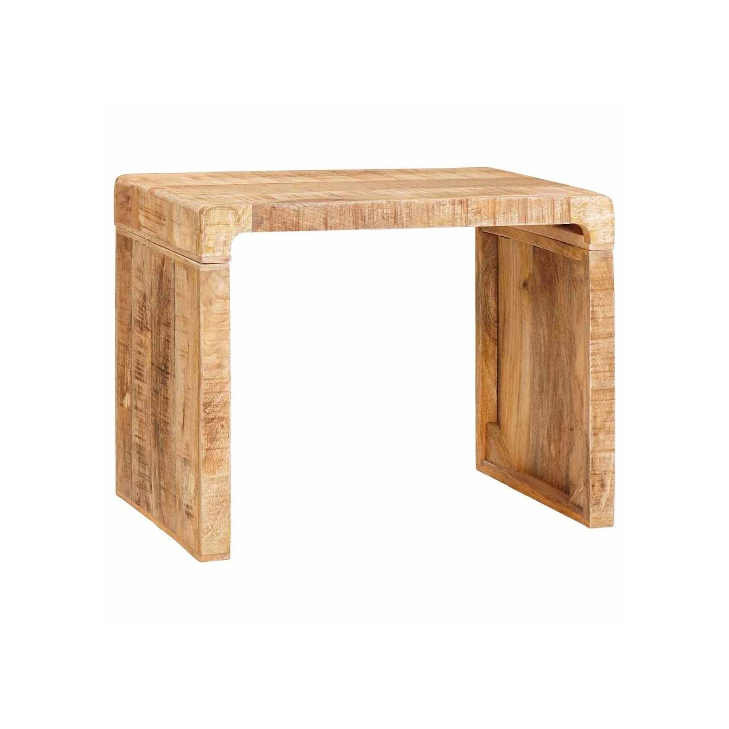 Table d'appoint Marron 60 x 35 x 46 cm Bois de mangue massif