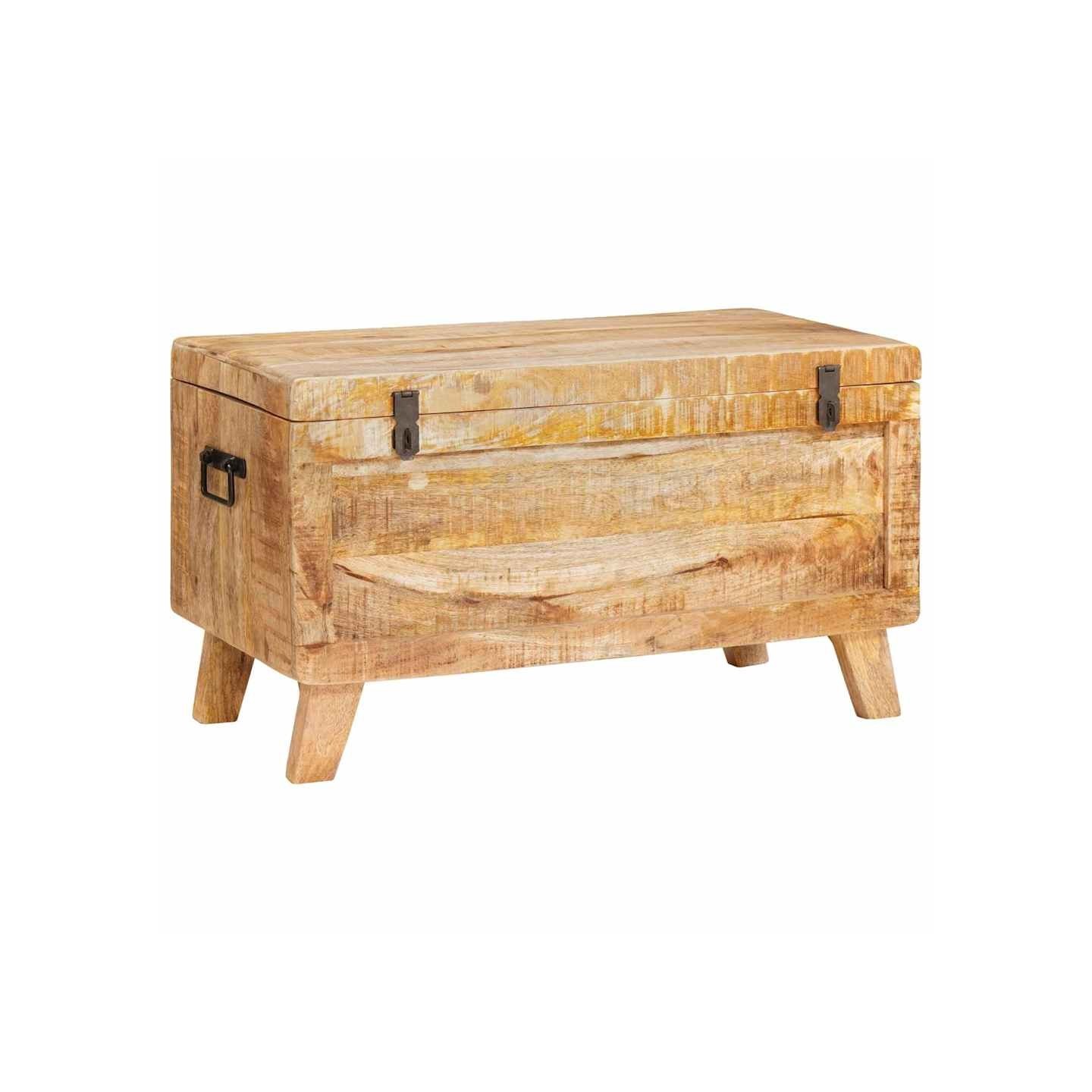 Boîte de rangement 70 x 35 x 40 cm bois de manguier massif