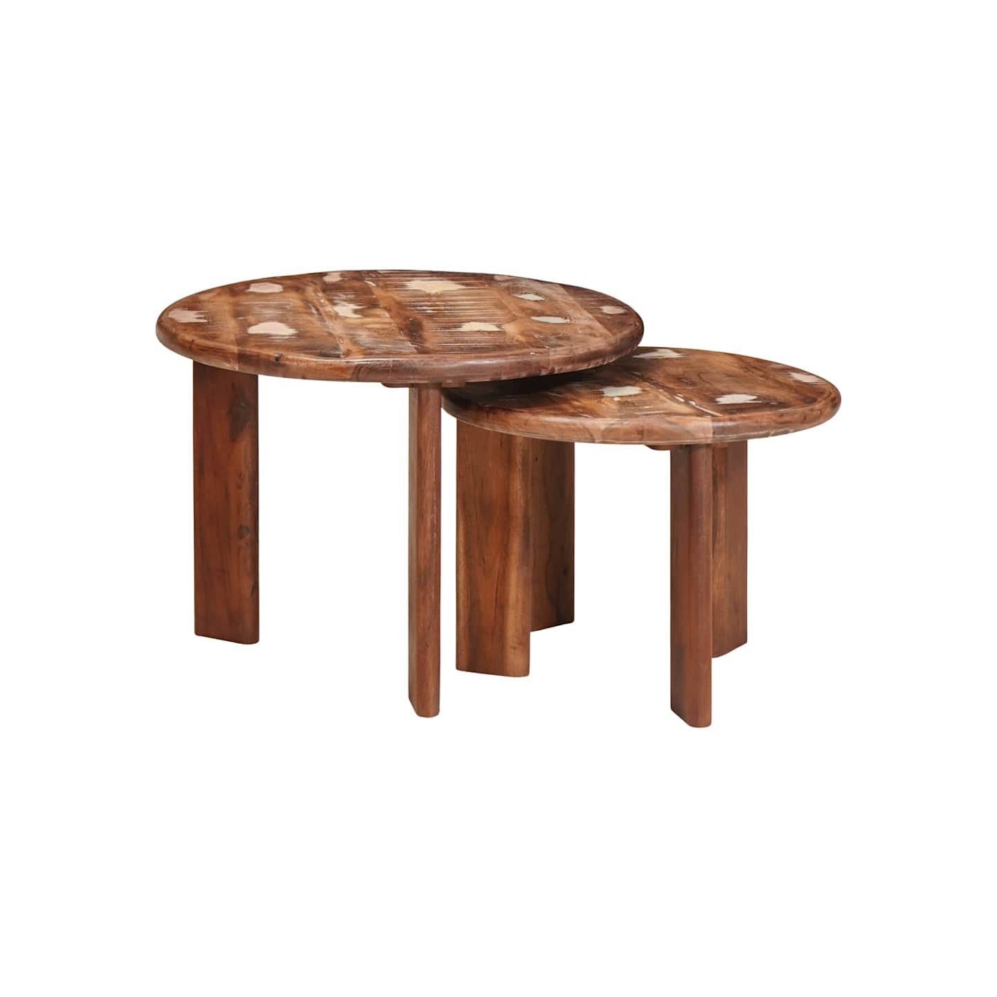 Tables basses gigognes 2 pc Multicolore Ø 50 x 40 cm