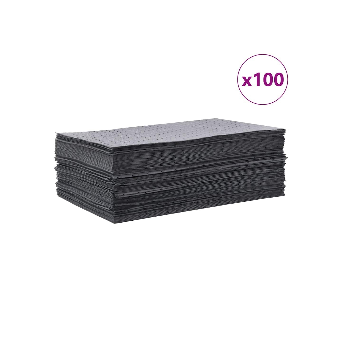 Tampons absorbants d'huile 25 pcs gris 40x50 cm