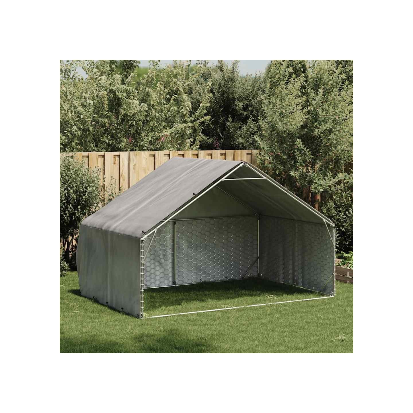 Niche d'extérieur pour chien avec couvercle 3x2x1,9 m