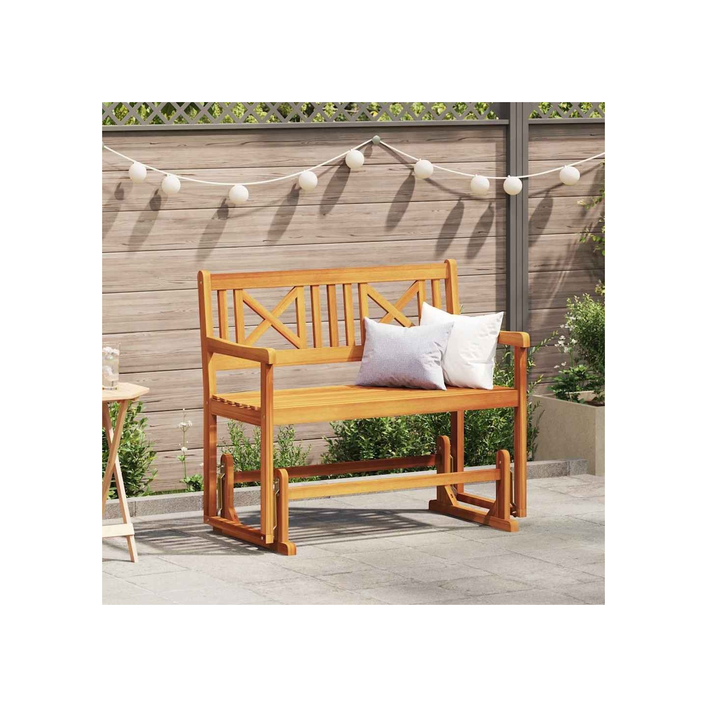 Banc à bascule de jardin Naturel 110 x 59 x 97 cm