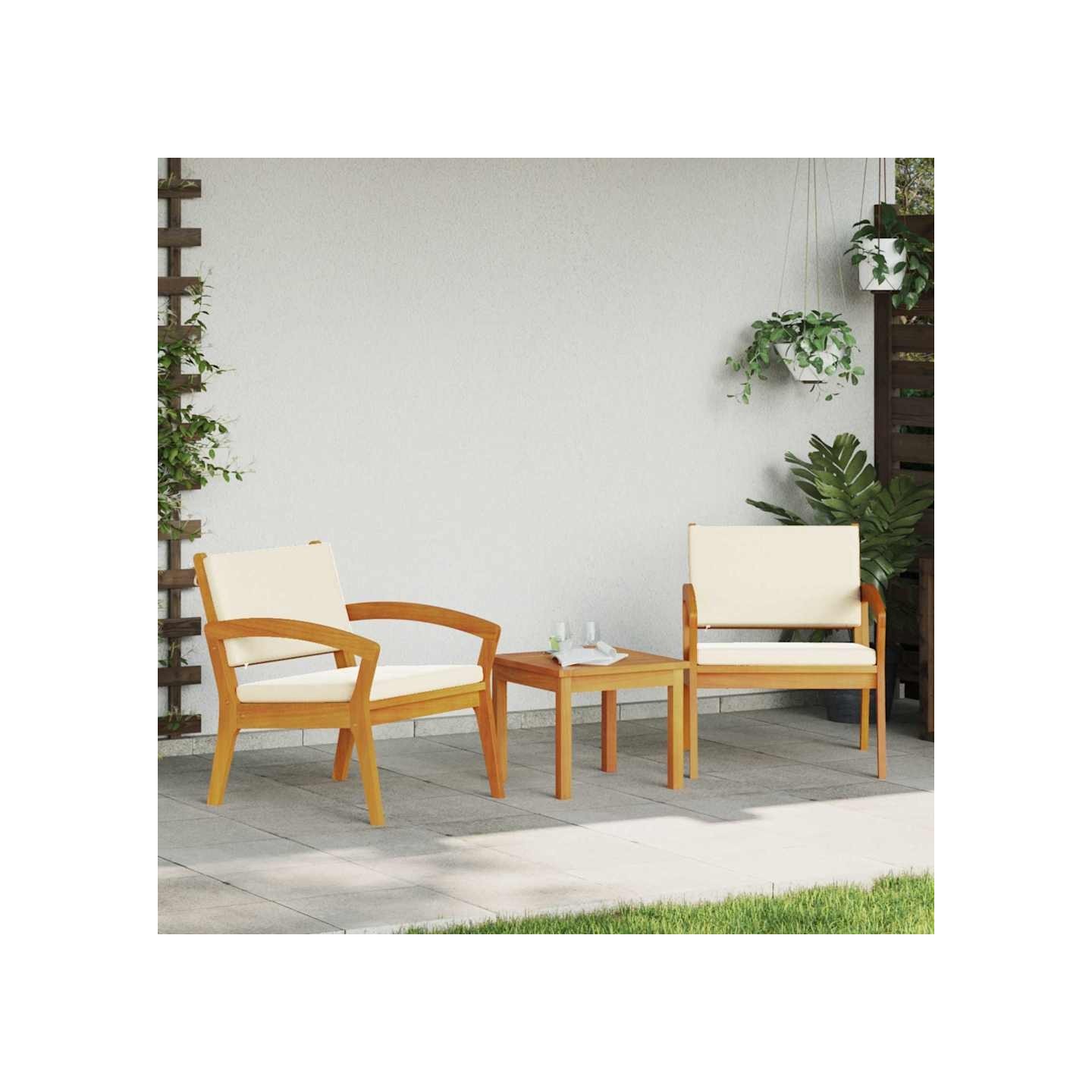 Ensemble bistrot 3 pc Marron Polyester