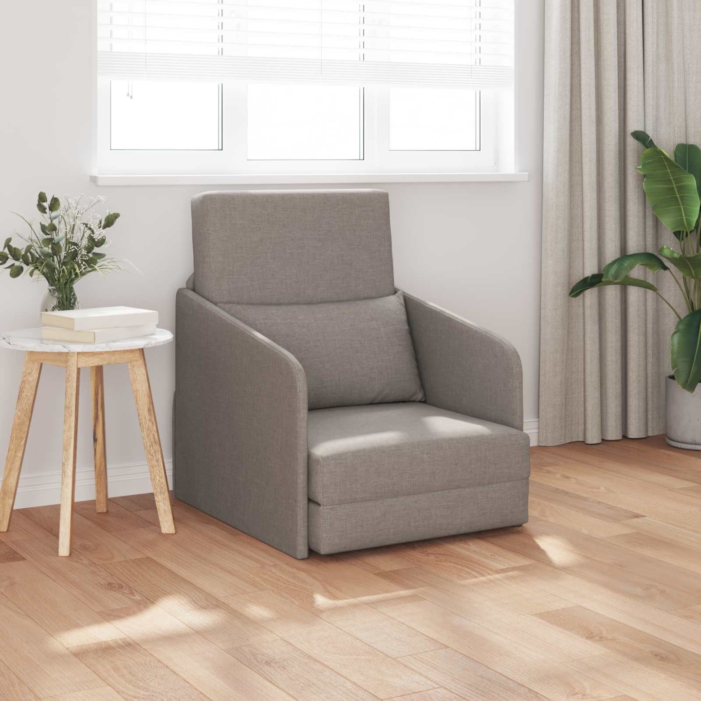 Canapé-Lit Taupe 65 x 80 x 83 cm tissu