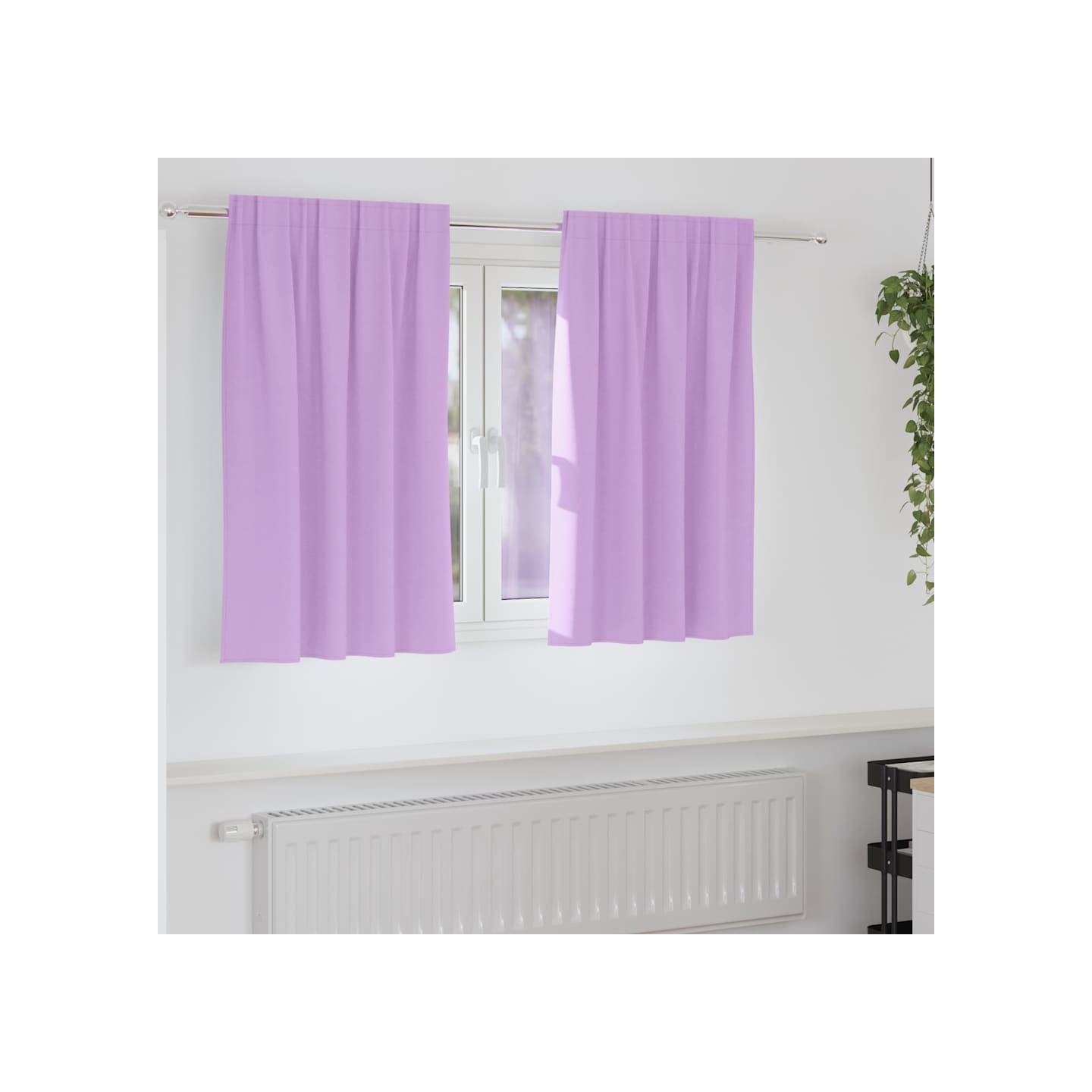 Rideaux occultants avec anneaux 2 pc Pourpre 140 x 140 cm