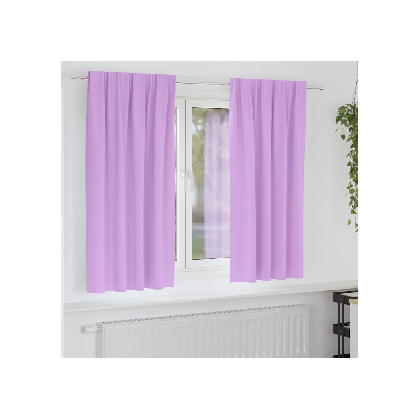Rideaux occultants avec anneaux 2 pc Pourpre 175 x 140 cm