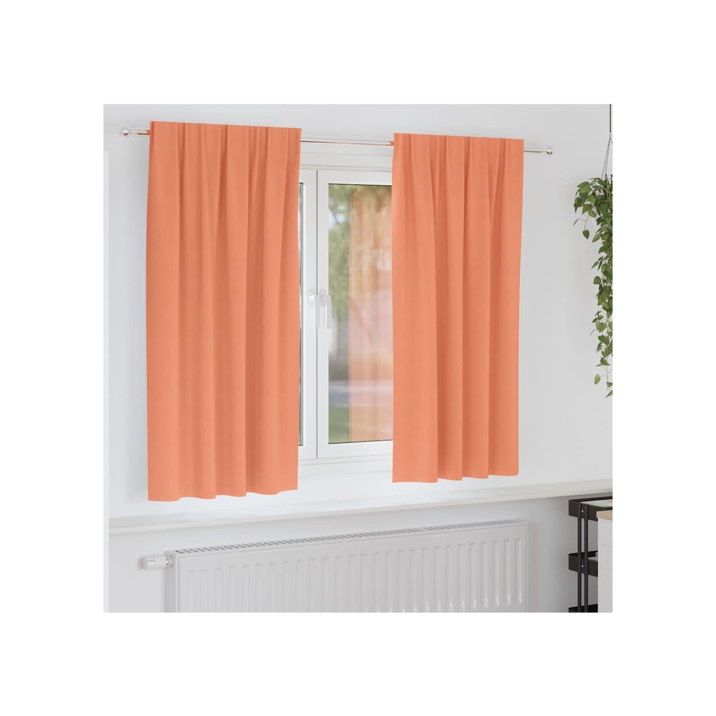 Rideaux occultants avec anneaux 2 pc Terre cuite 175 x 140 cm