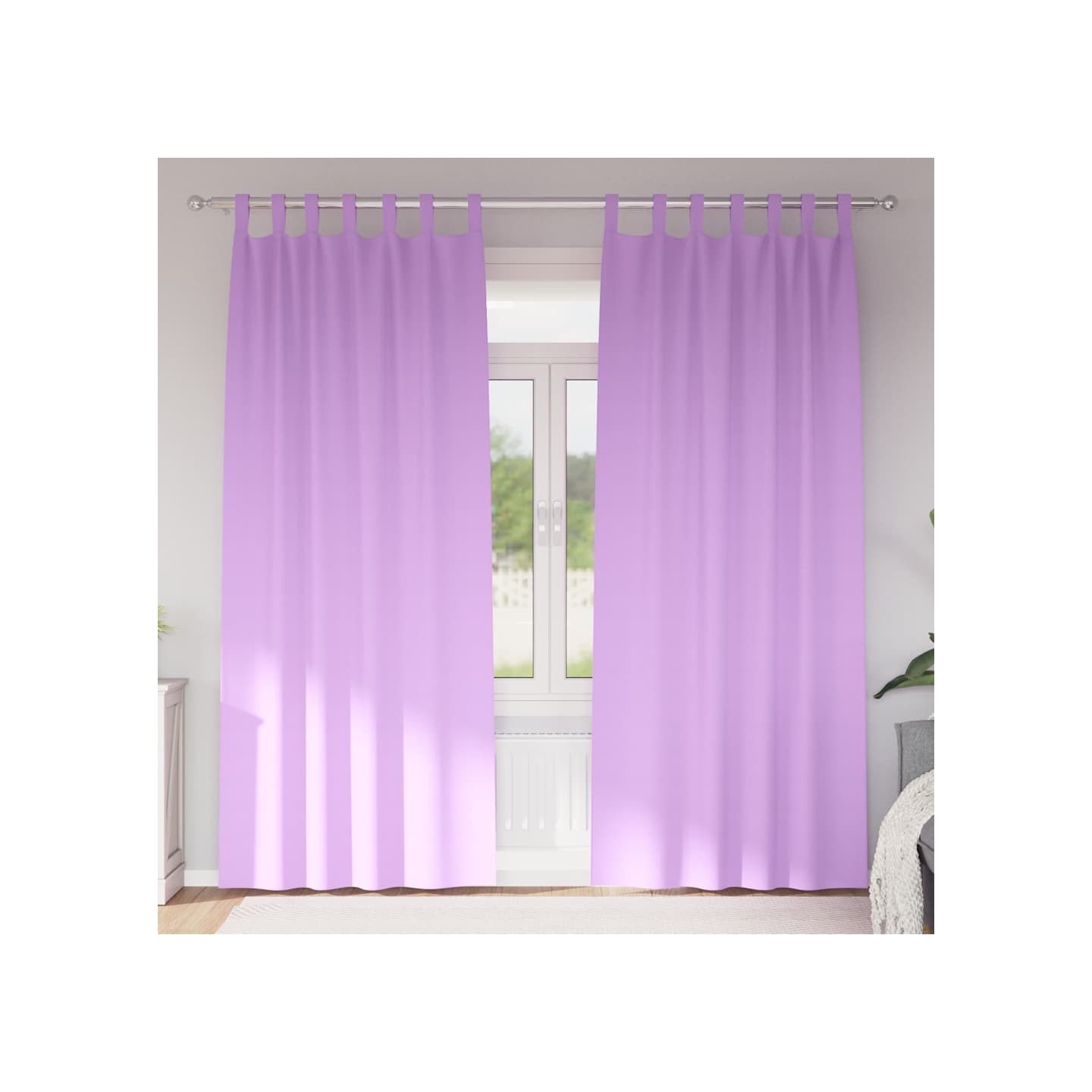 Rideaux occultants avec anneaux 2 pc Pourpre 245 x 140 cm