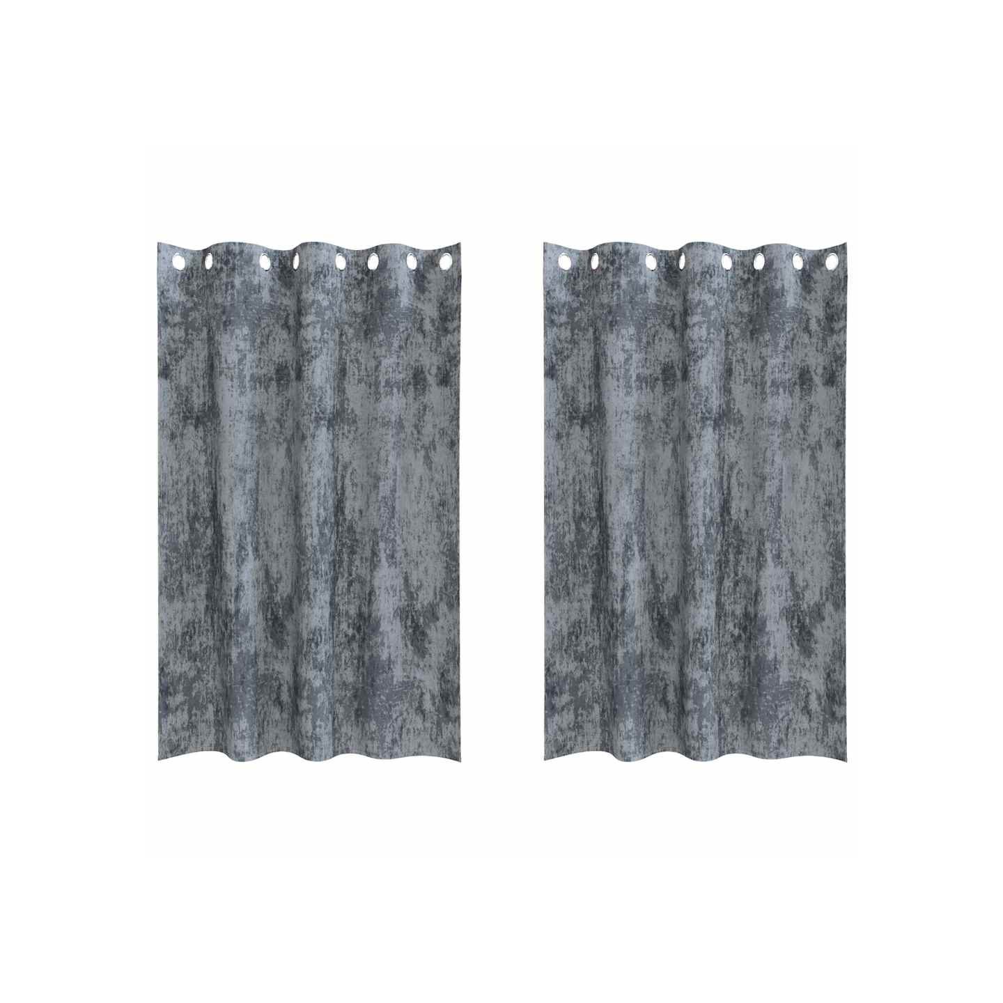 Rideaux en velours 2 pc Gris Argenté 175 x 140 cm Velours