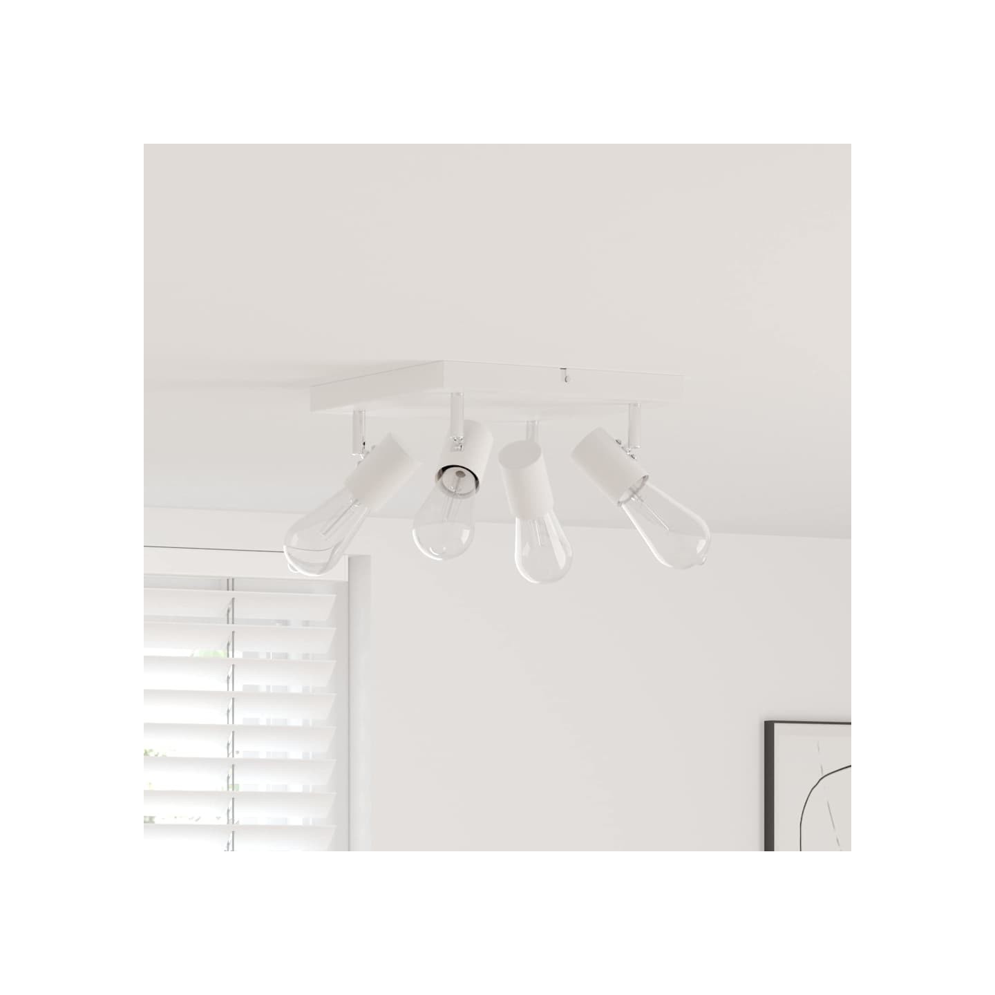 Spot de plafond Blanc 26 x 26 x 11,5 cm métal