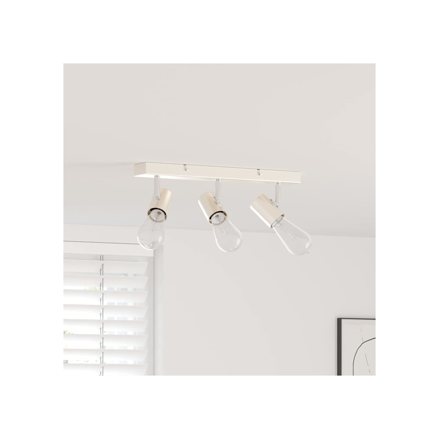 Spot de plafond Nickel 38 x 6,5 x 11,5 cm métal