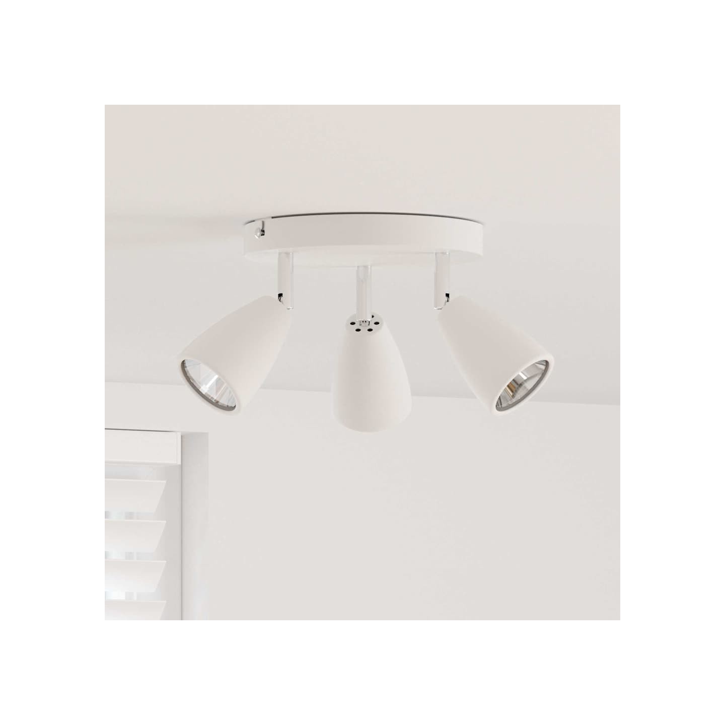 Spot de plafond Blanc 19 x 19 x 14,5 cm Métal