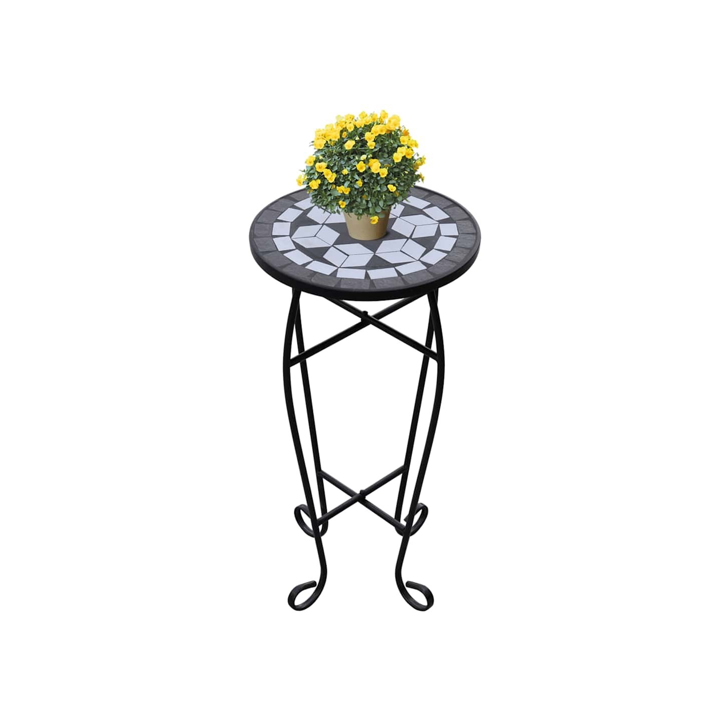 Table d'appoint Mosaïque Noir et blanc