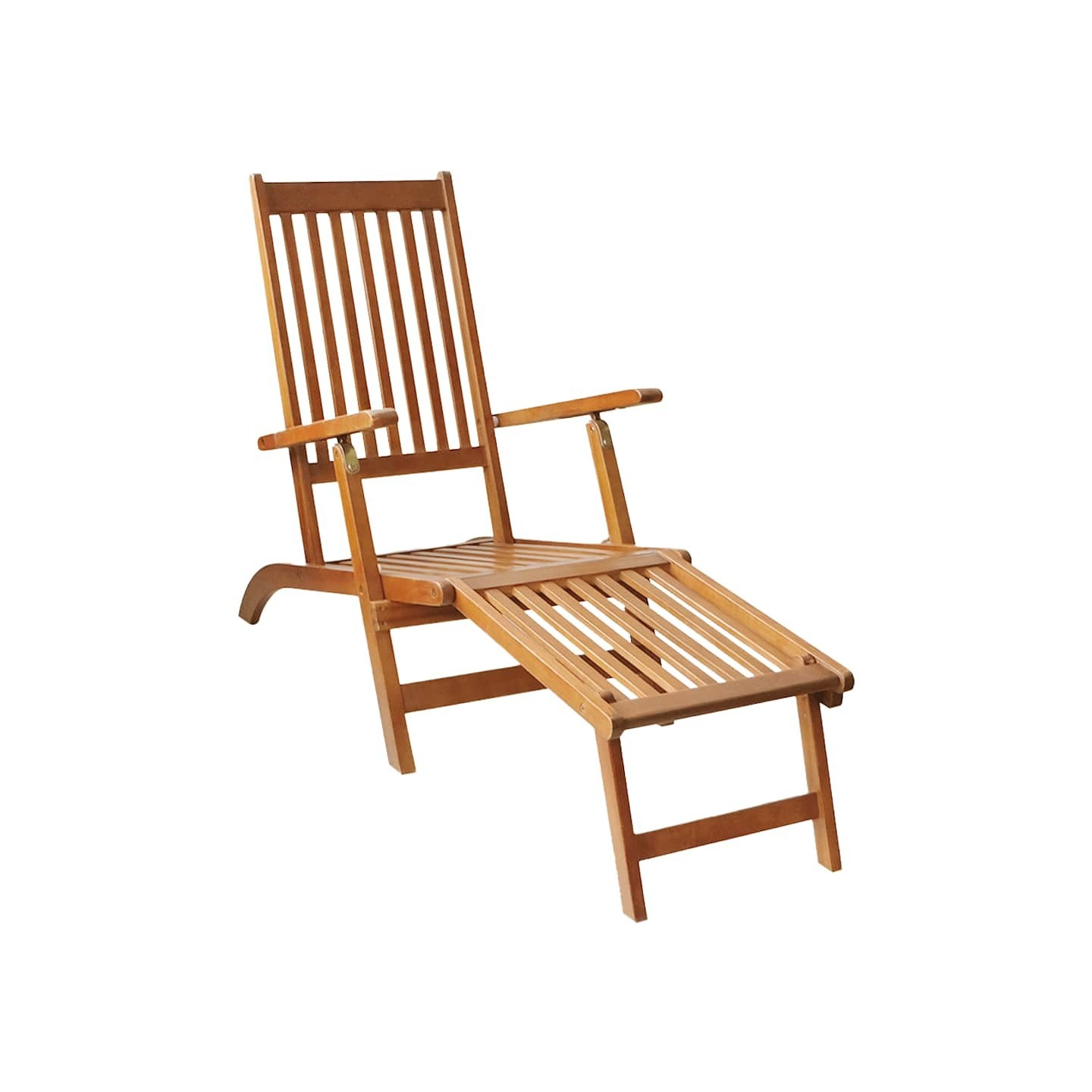 Chaise de terrasse avec repose-pied Bois d'acacia solide