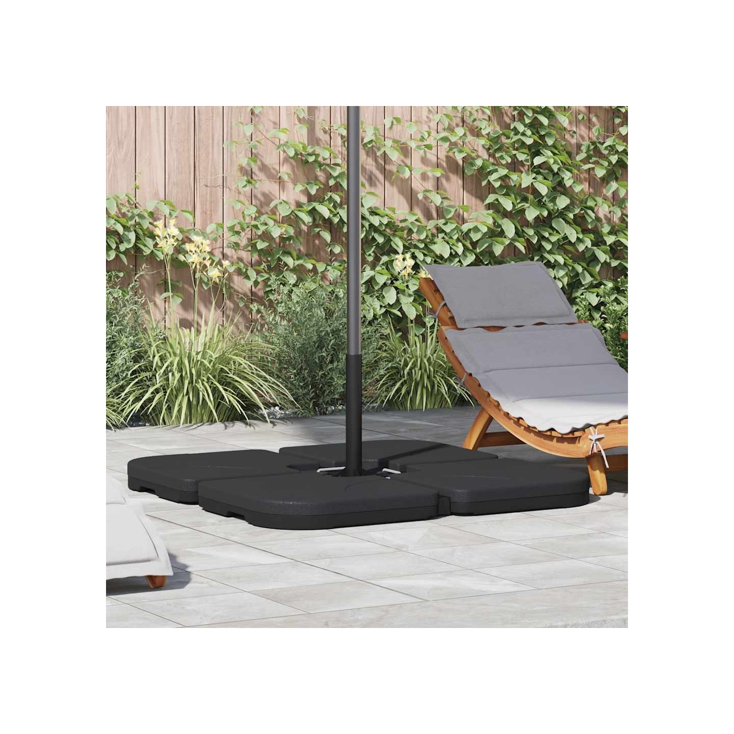 Base de parasol portable Sable/Eau 60 L