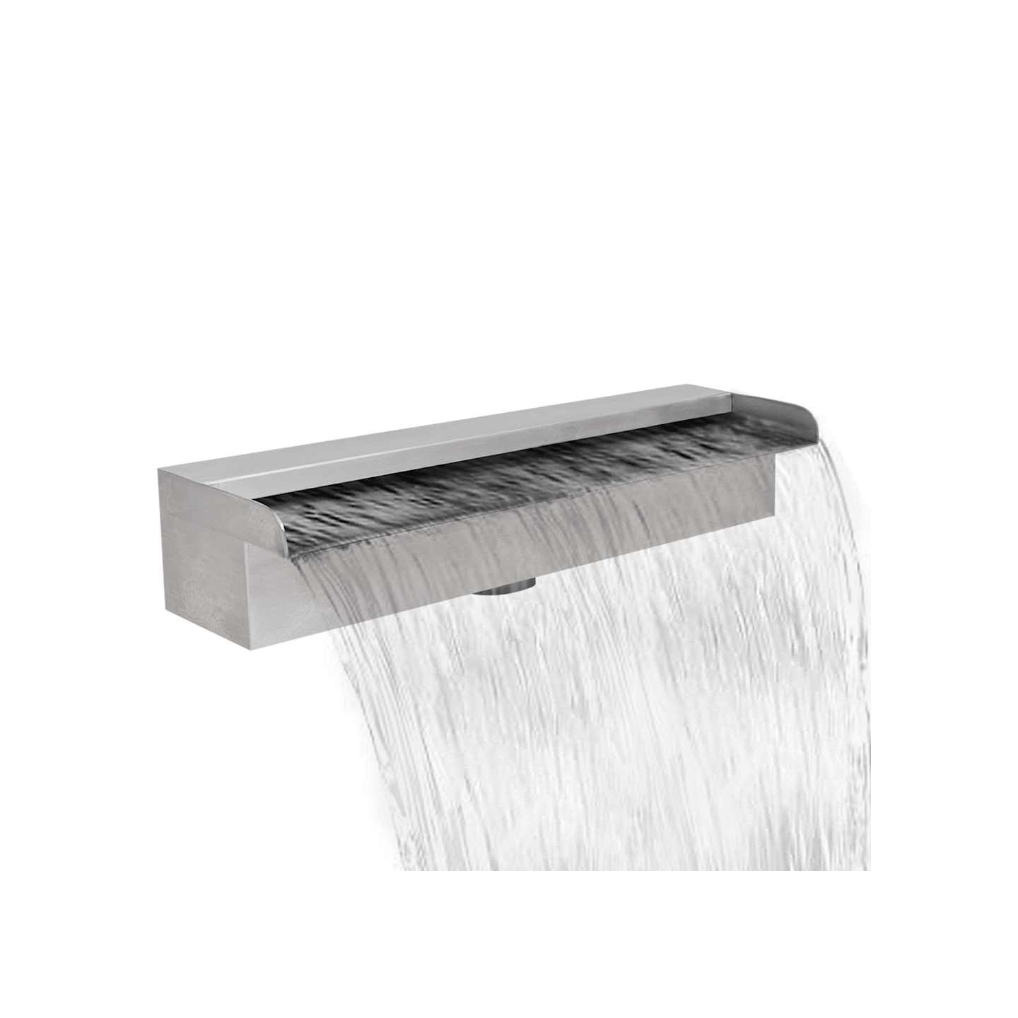 Lame d'eau rectangulaire 45 cm Acier inoxydable pour piscine