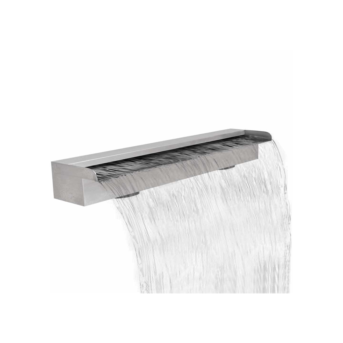 Lame d'eau rectangulaire pour piscine Acier inoxydable 90 cm