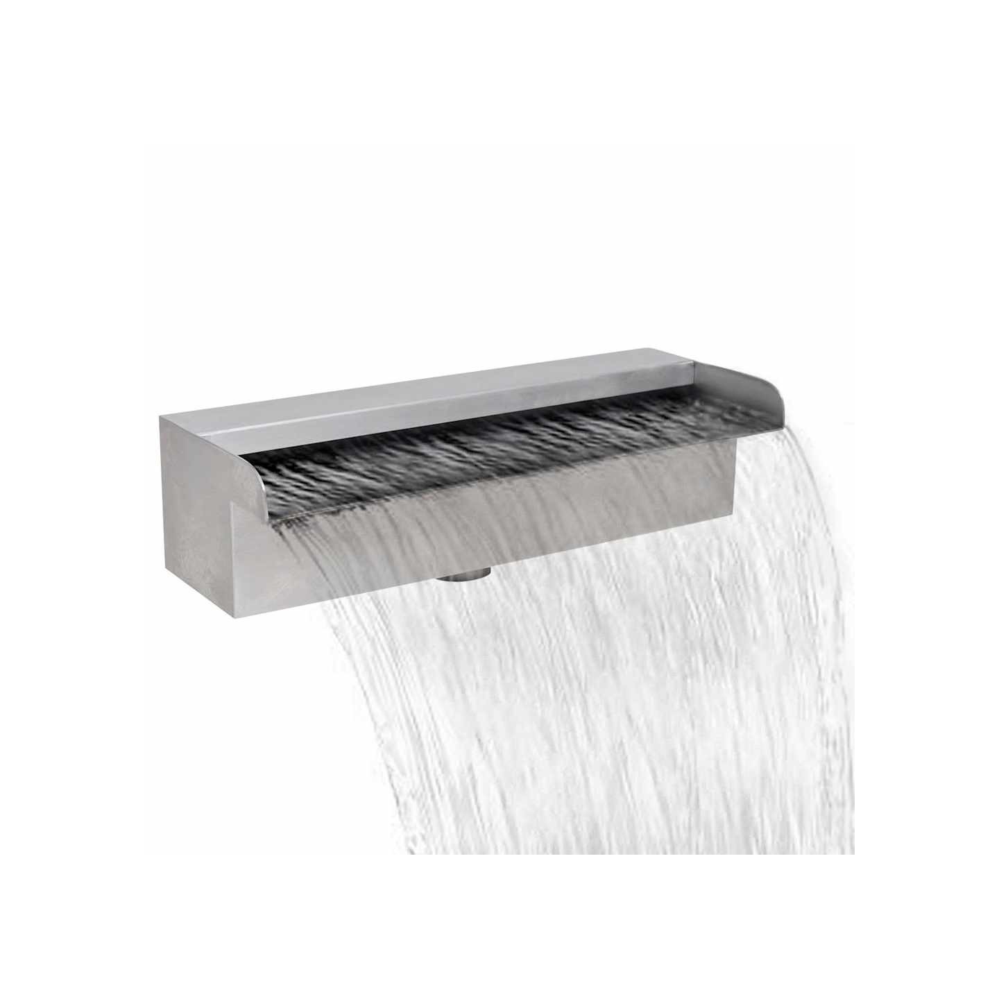 Lame d'eau rectangulaire 30 cm Acier inoxydable pour piscine