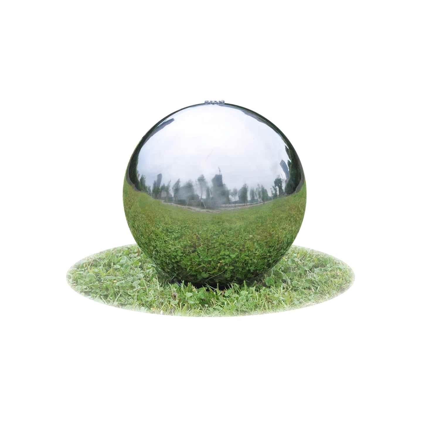 Sphère de fontaine de jardin avec LED Acier inoxydable 30 cm