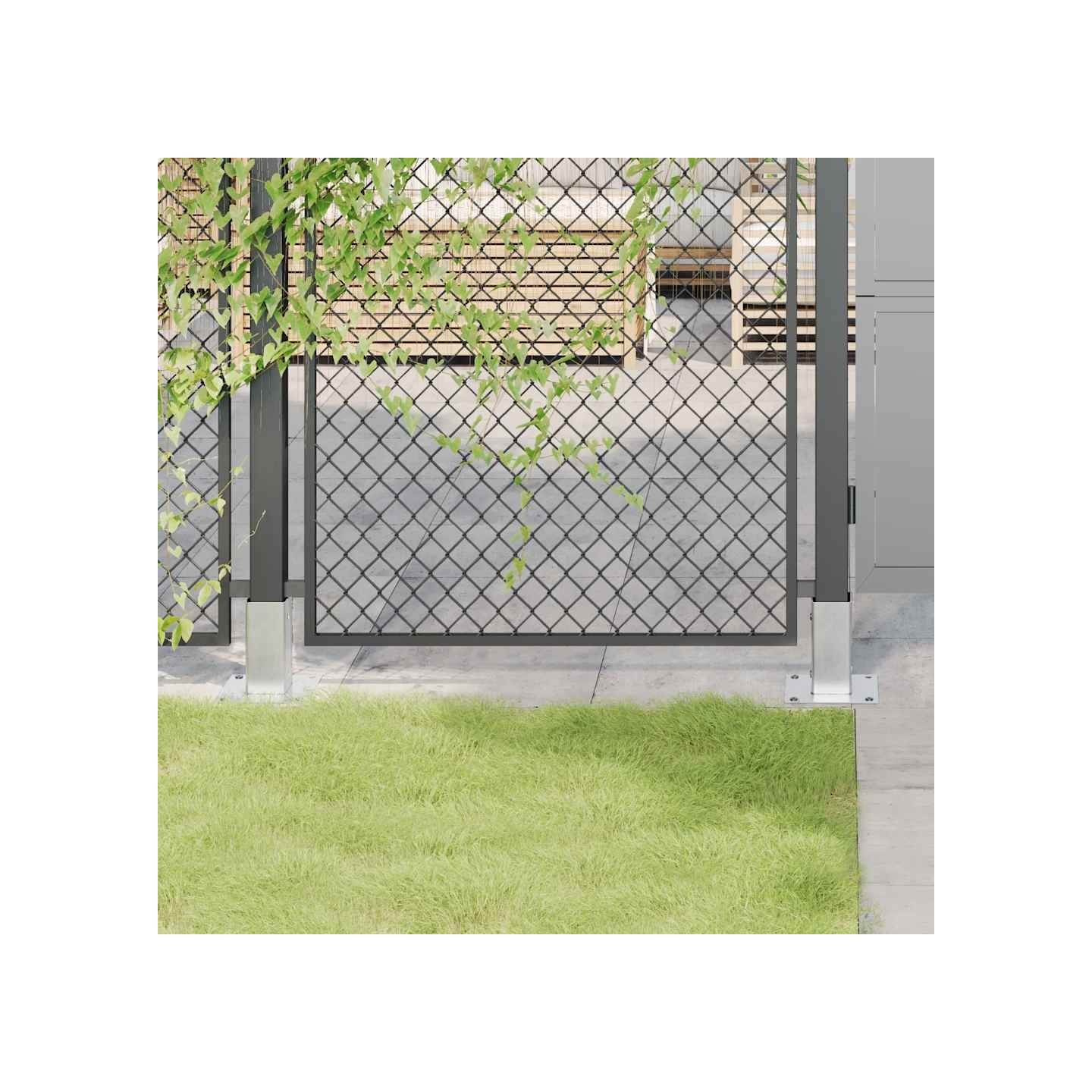 Bases de poteau carrées 12 pcs argent 61x61 mm acier galvanisé