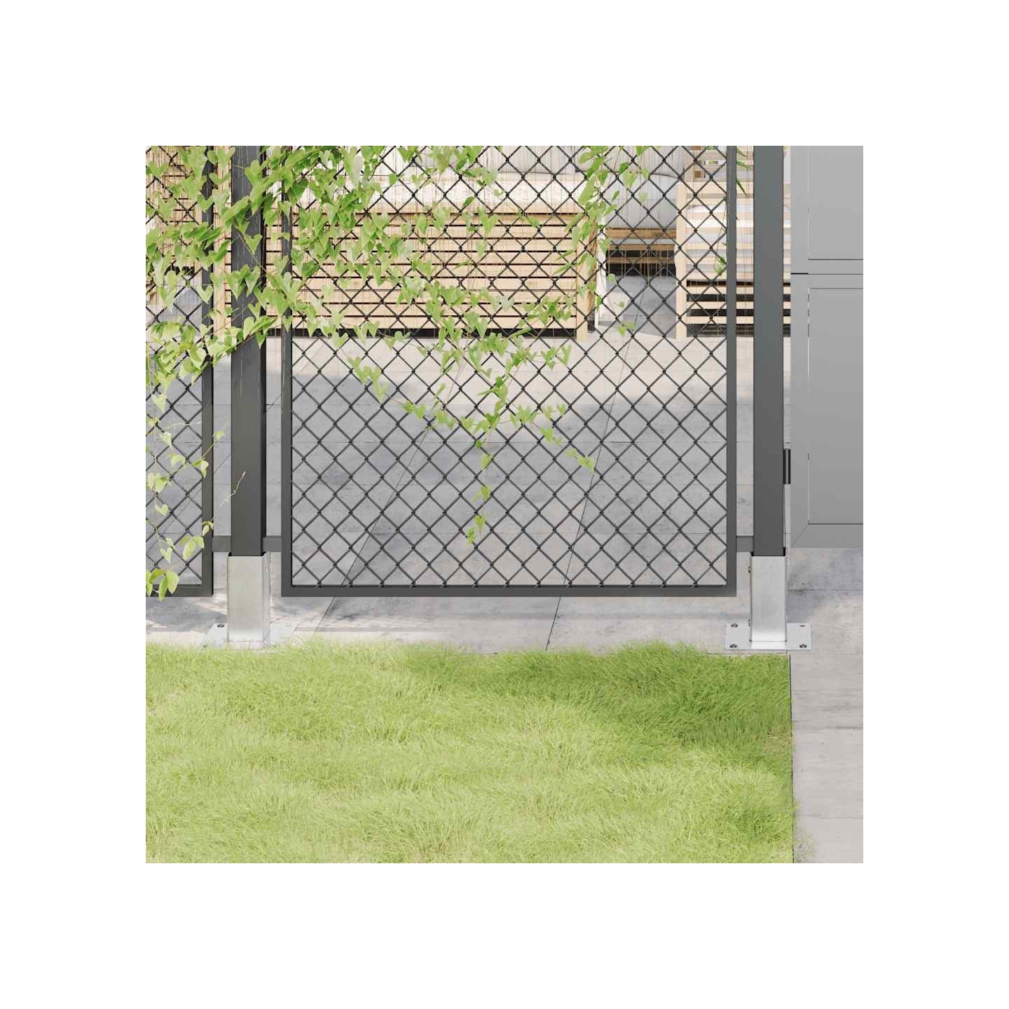 Bases de poteau carrées 4 pcs argent 61x61 mm acier galvanisé