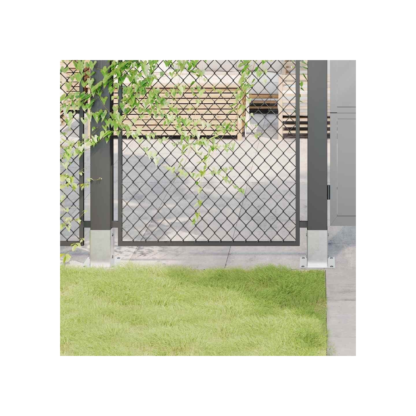 Bases de poteau carrées 4 pcs argent 81x81 mm acier galvanisé