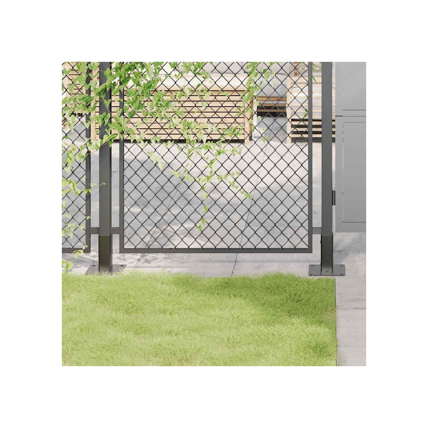 Bases de poteau carrées 4 pcs anthracite 46x46 mm