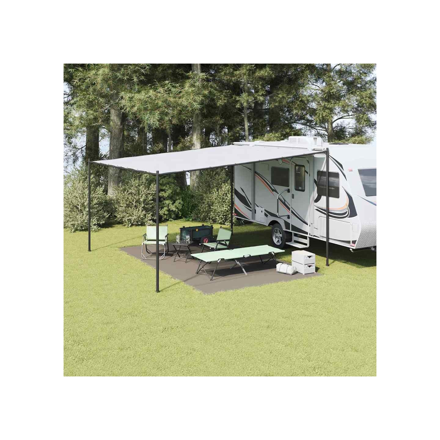 Tapis de tente Gris clair 500 × 300 cm Polyéthylène