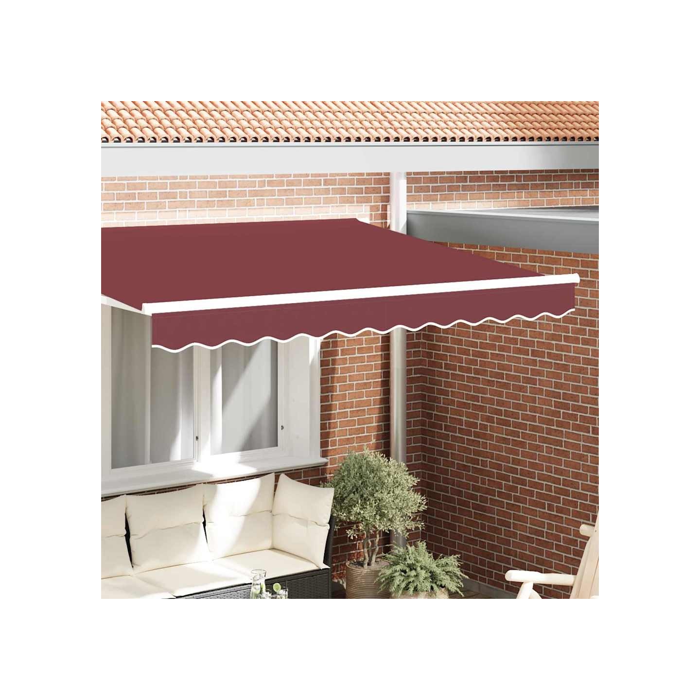 Lambrequin de rechange pour 2,5 m Rouge bordeaux Polyester