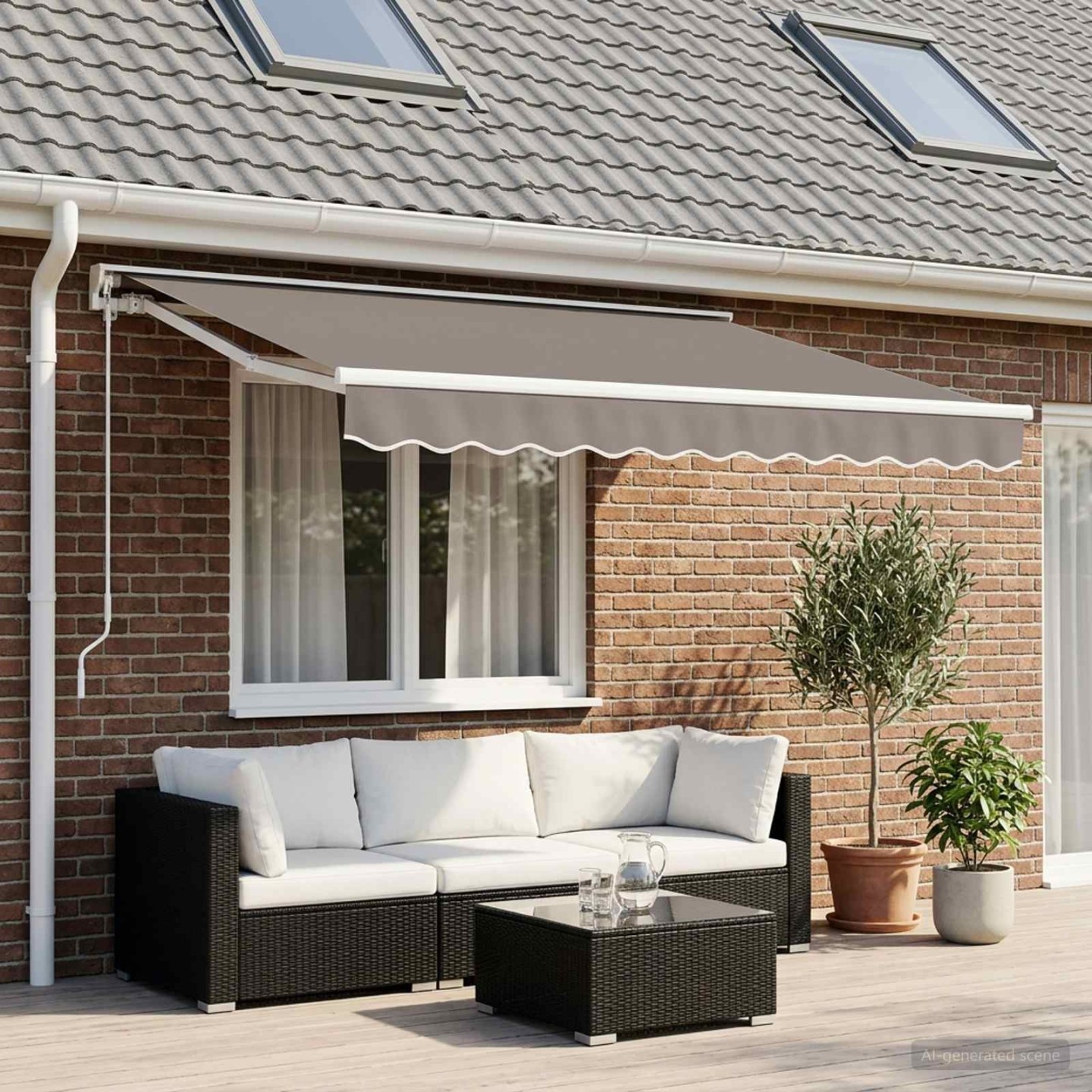 Lambrequin de rechange pour 2,5 m Gris clair Polyester