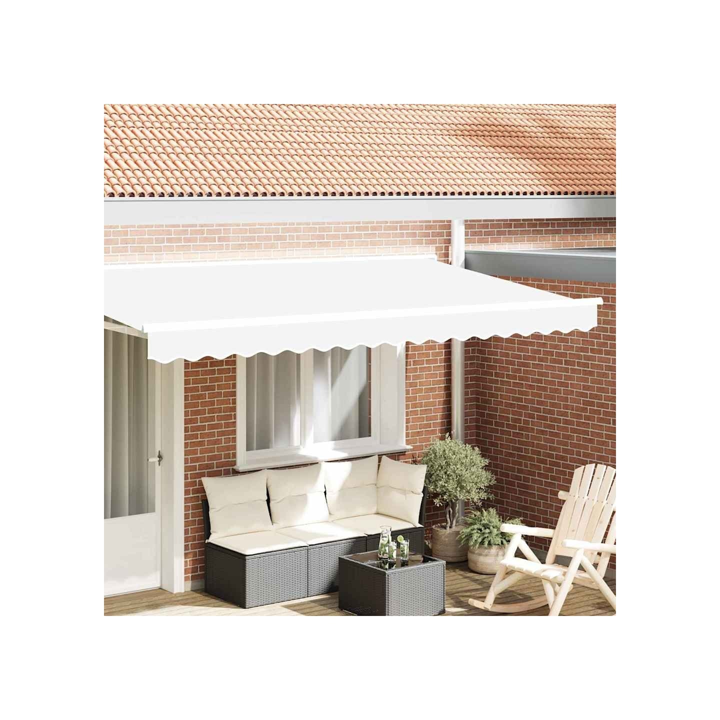 Lambrequin de rechange pour 4 m Blanc Polyester