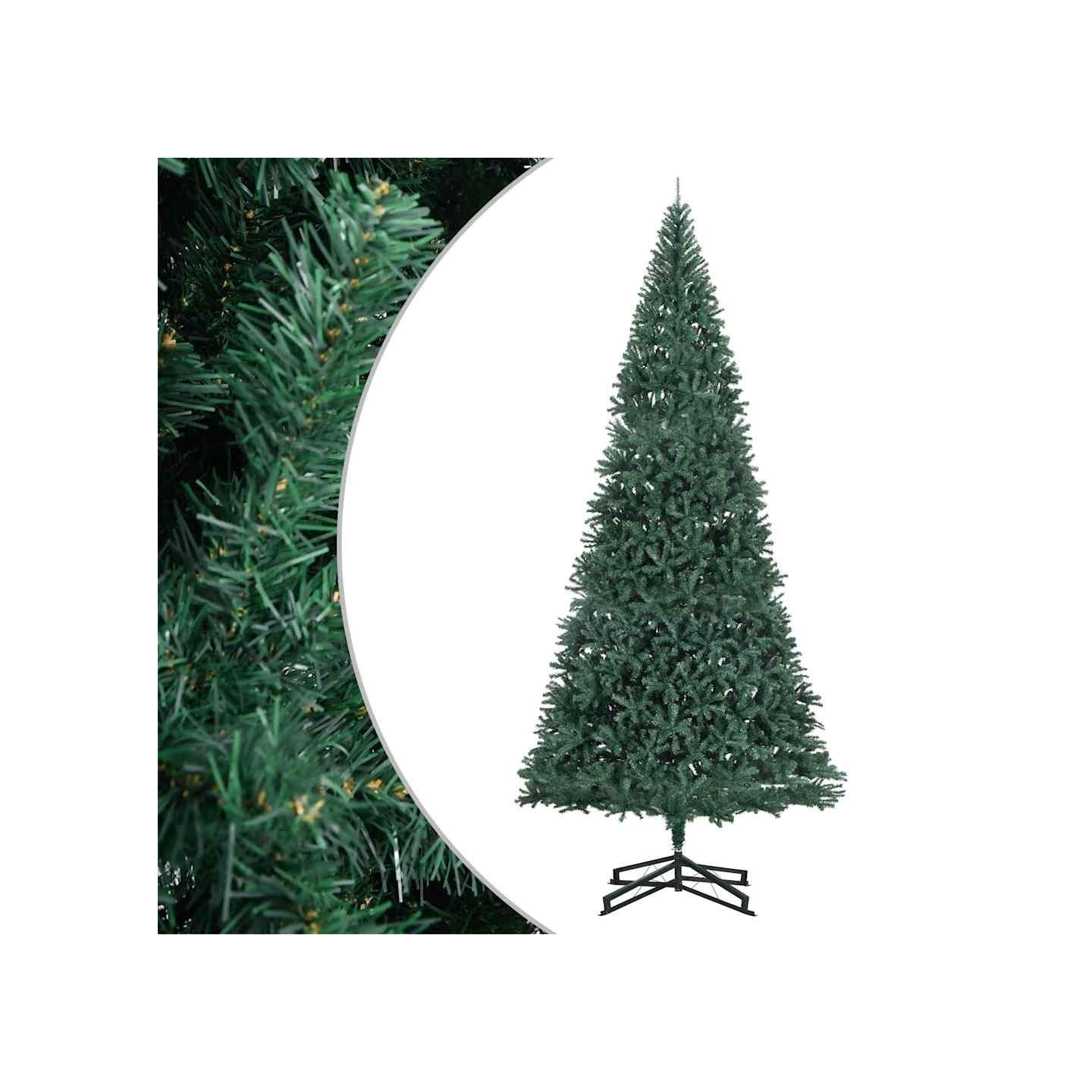 Sapin de Noël artificiel avec support vert 500 cm PVC