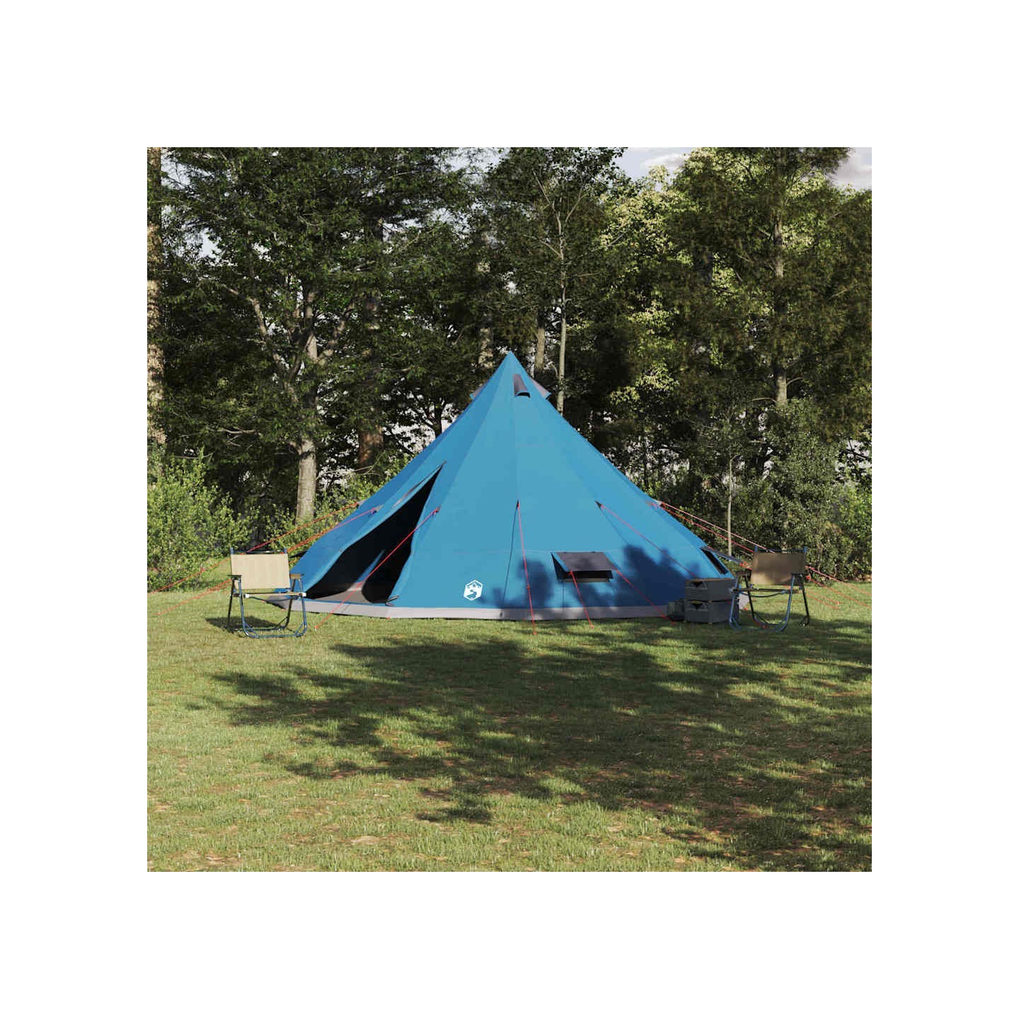 Tente Tipi avec toit Bleu 560 x 560 x 300 cm taffetas