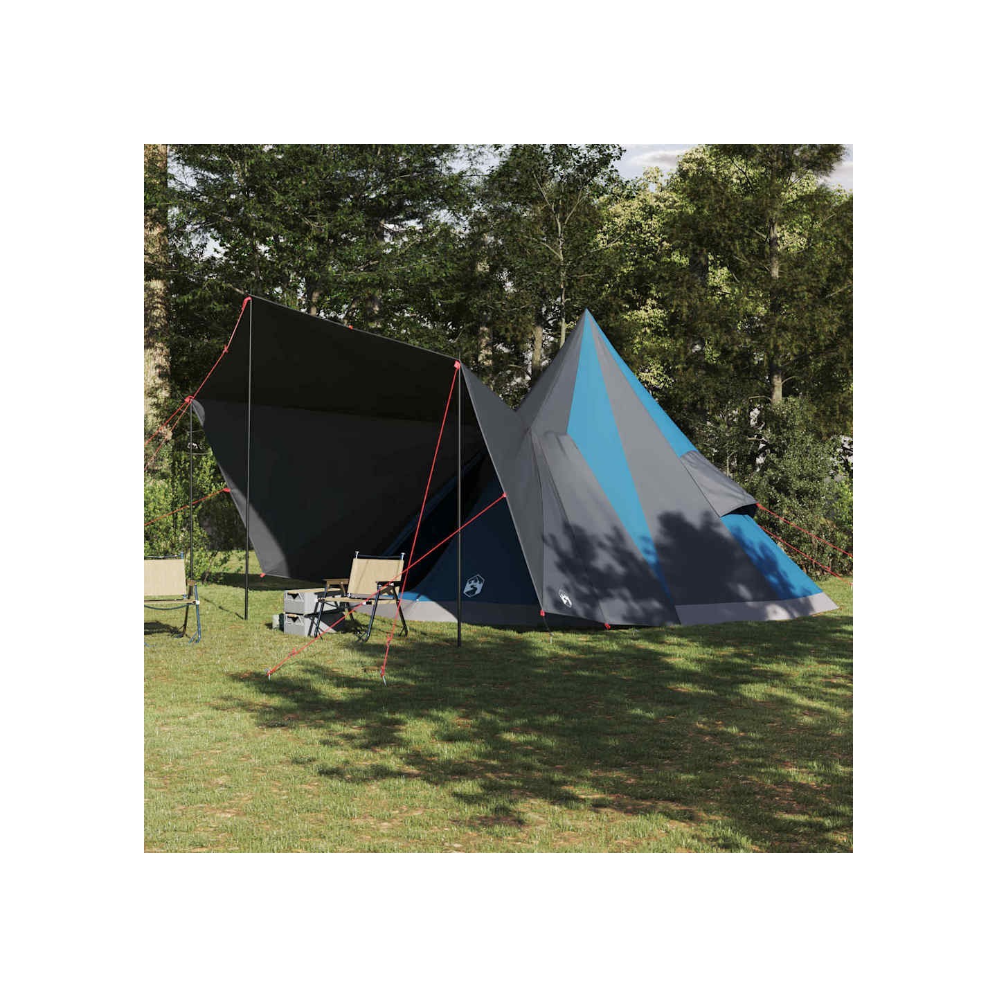 Tente Tipi avec toit Bleu 510 x 690 x 330 cm taffetas