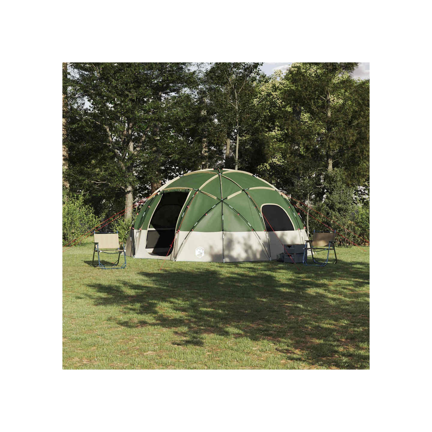 Tente Dôme avec toit Vert 475 x 475 x 235 cm taffetas