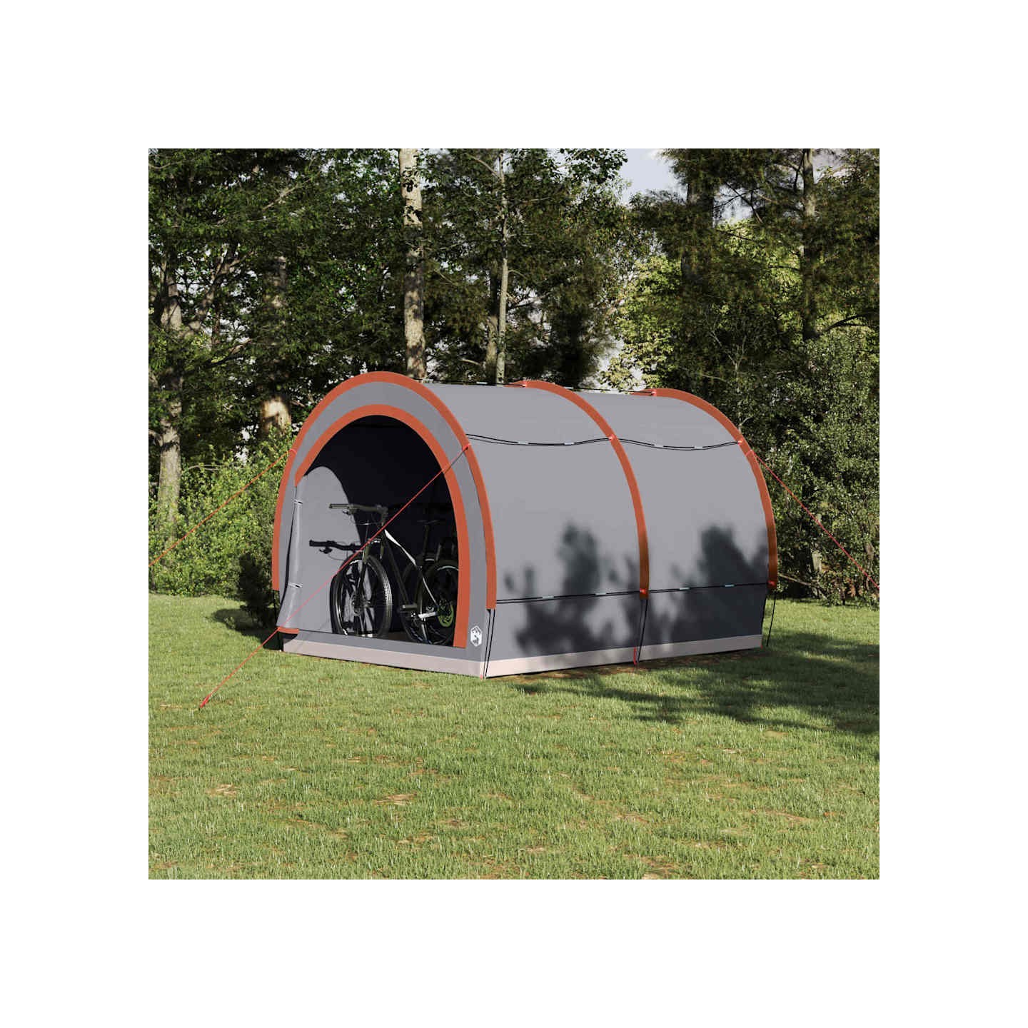 Tente de rangement pour vélos Gris et orange 256 x 222 x 182 cm