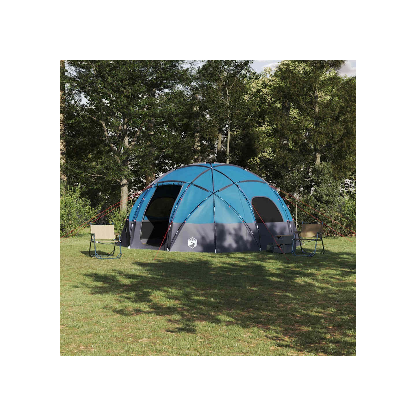 Tente Dôme avec toit Bleu 475 x 475 x 235 cm taffetas