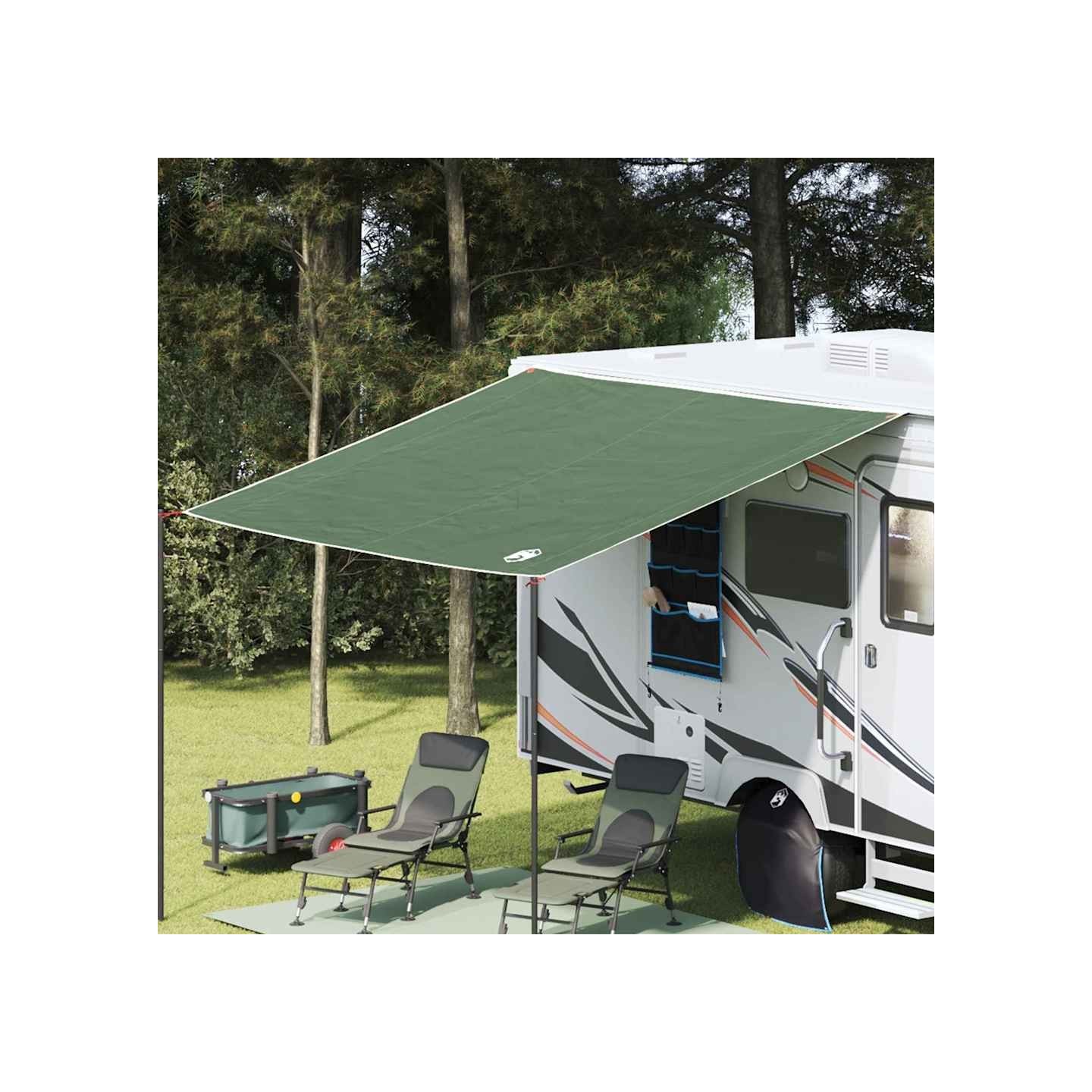 Tarp résistant à l'eau 240 x 300 cm Imperméable Vert taffetas