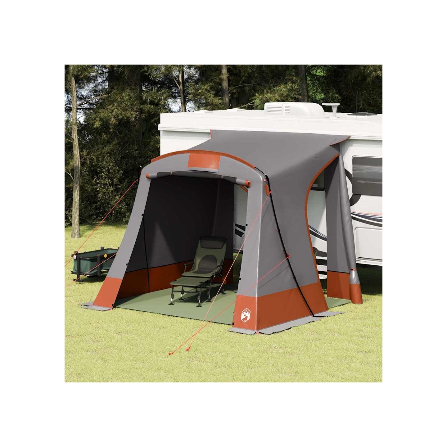 Tente de hayon Gris et orange 285 x 255 x 245 cm taffetas