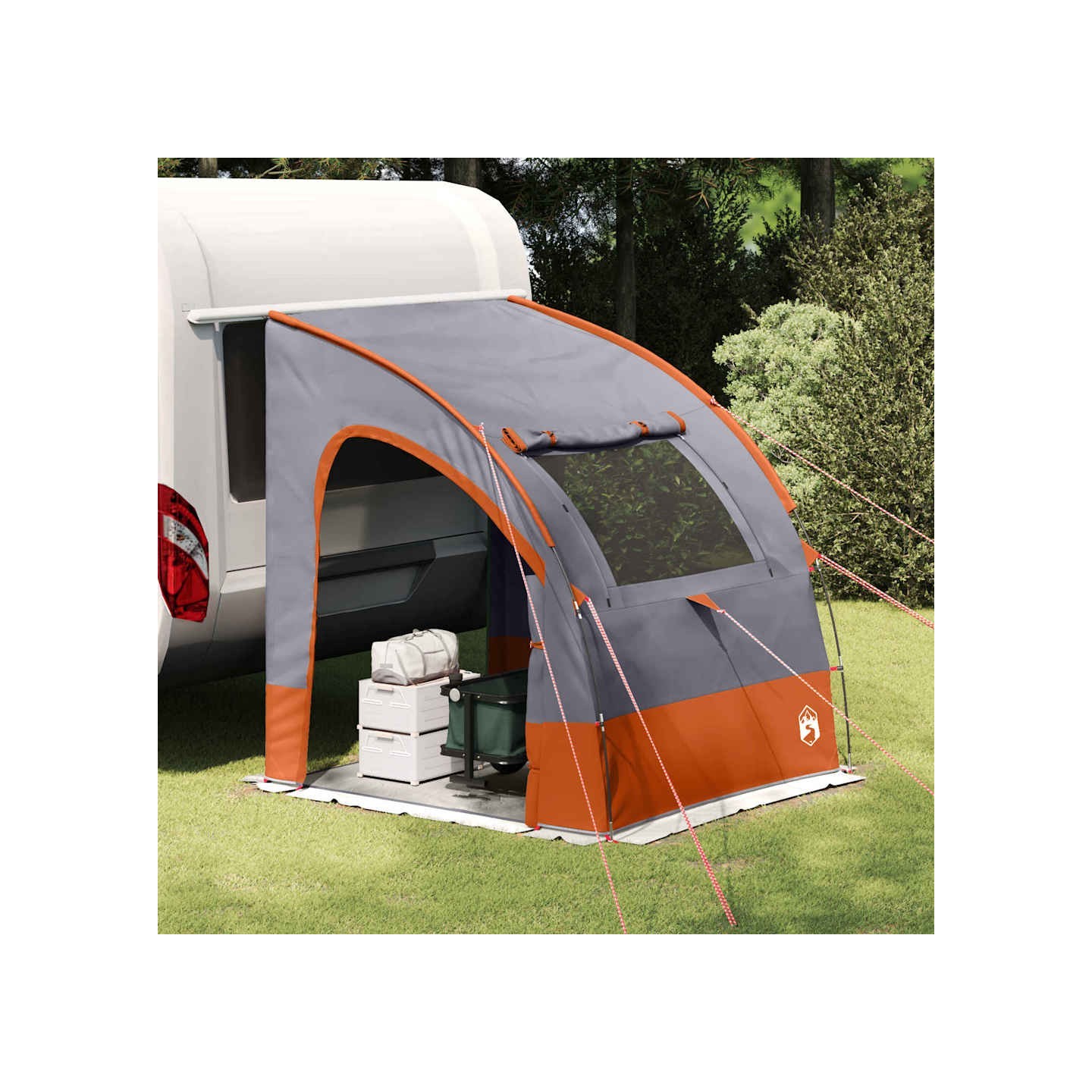 Tente de hayon Gris et orange 194 x 180 x 210 cm taffetas