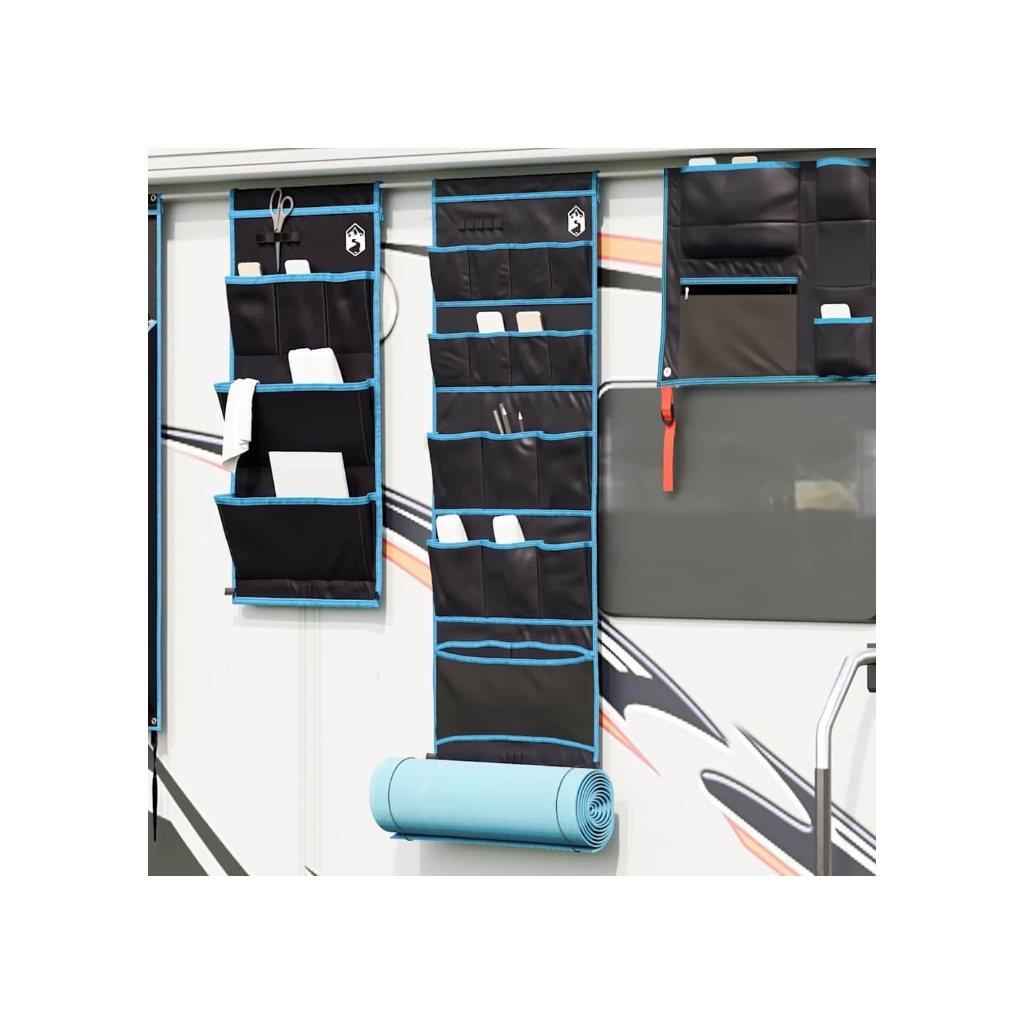 Sac de rangement avec stockage Noir et Bleu 125 x 48 cm oxford