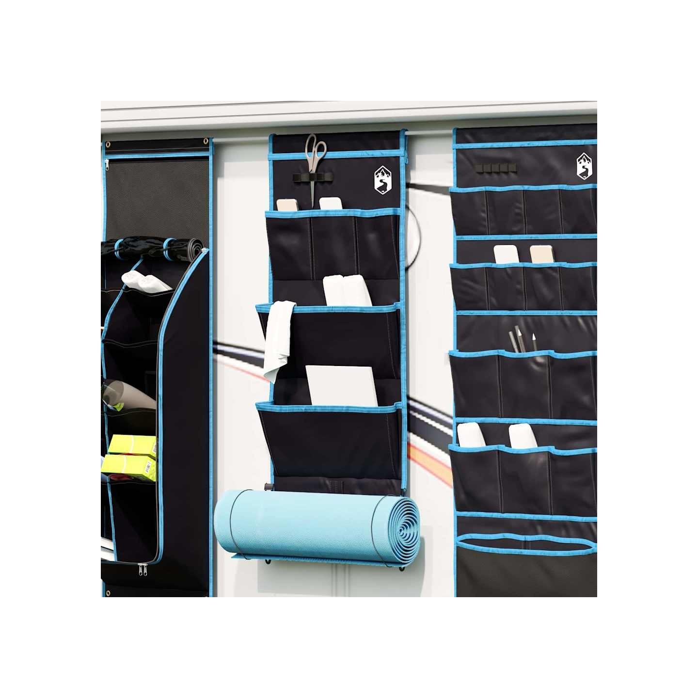 Sac de rangement avec stockage Noir et Bleu 91 x 47,5 cm oxford