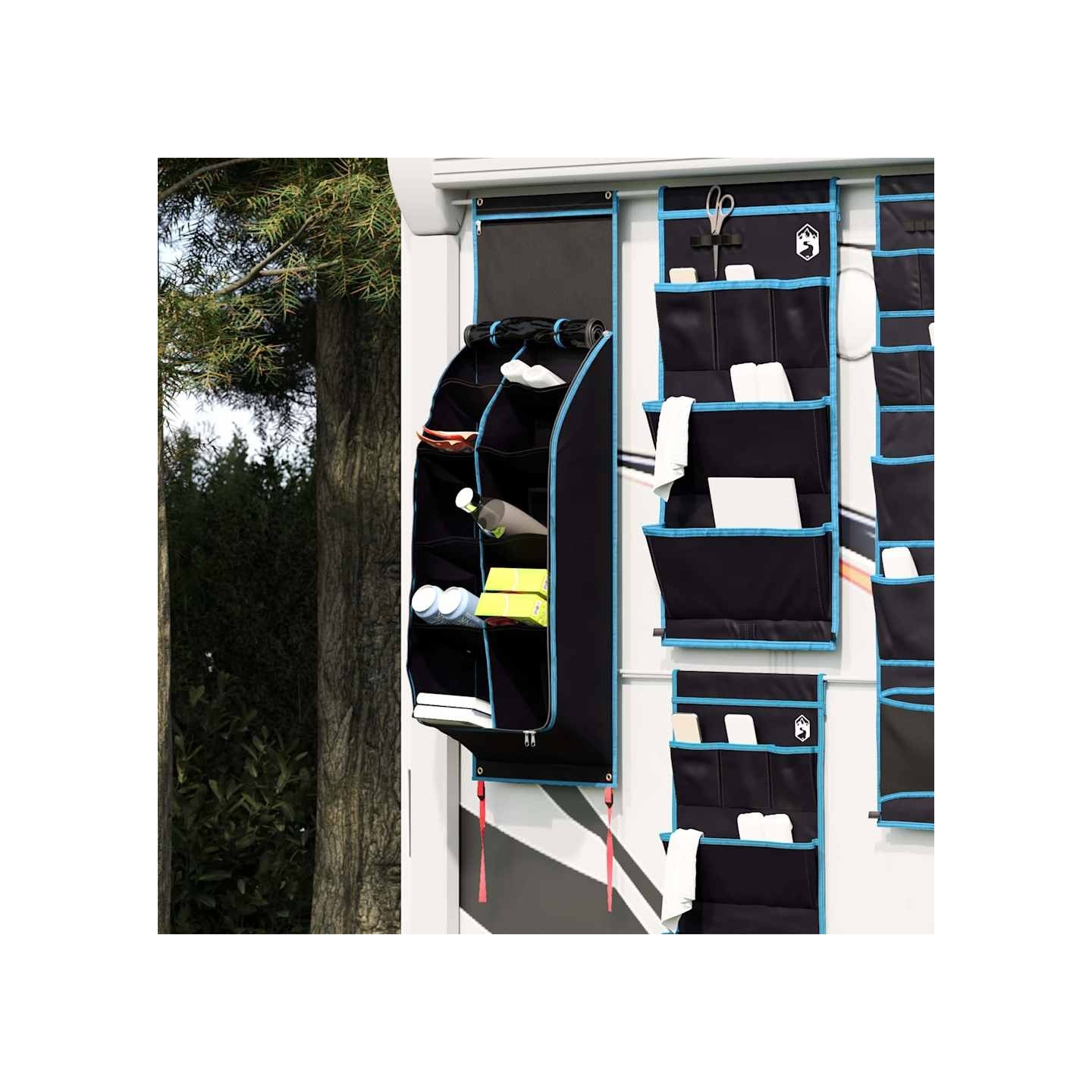 Sac de rangement avec stockage Noir et Bleu 140 x 43 cm oxford