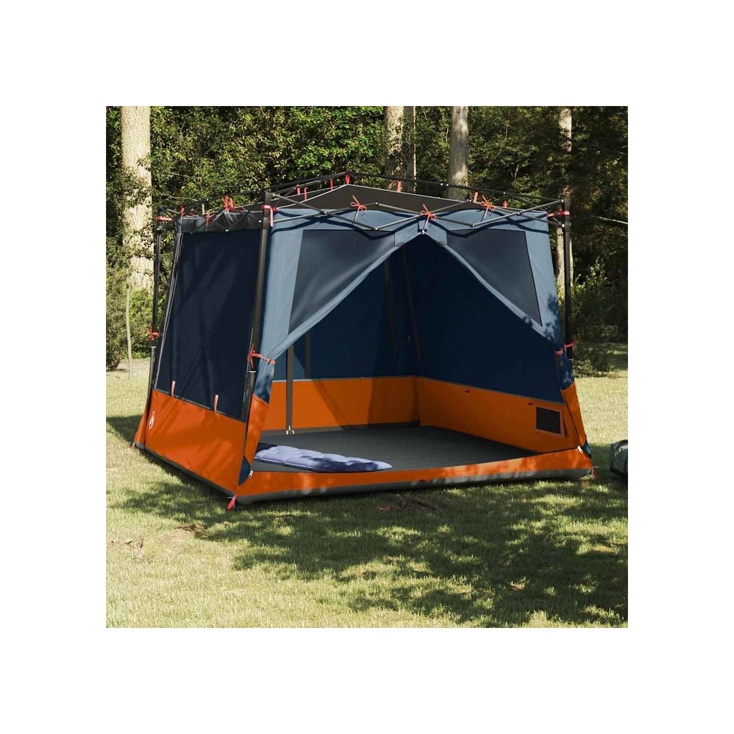 Tente intérieure 6 personne Gris et orange taffetas