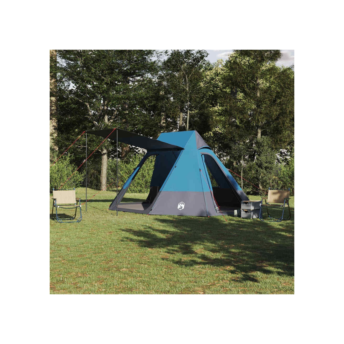 Tente de camping 10 personne Bleu taffetas Imperméable
